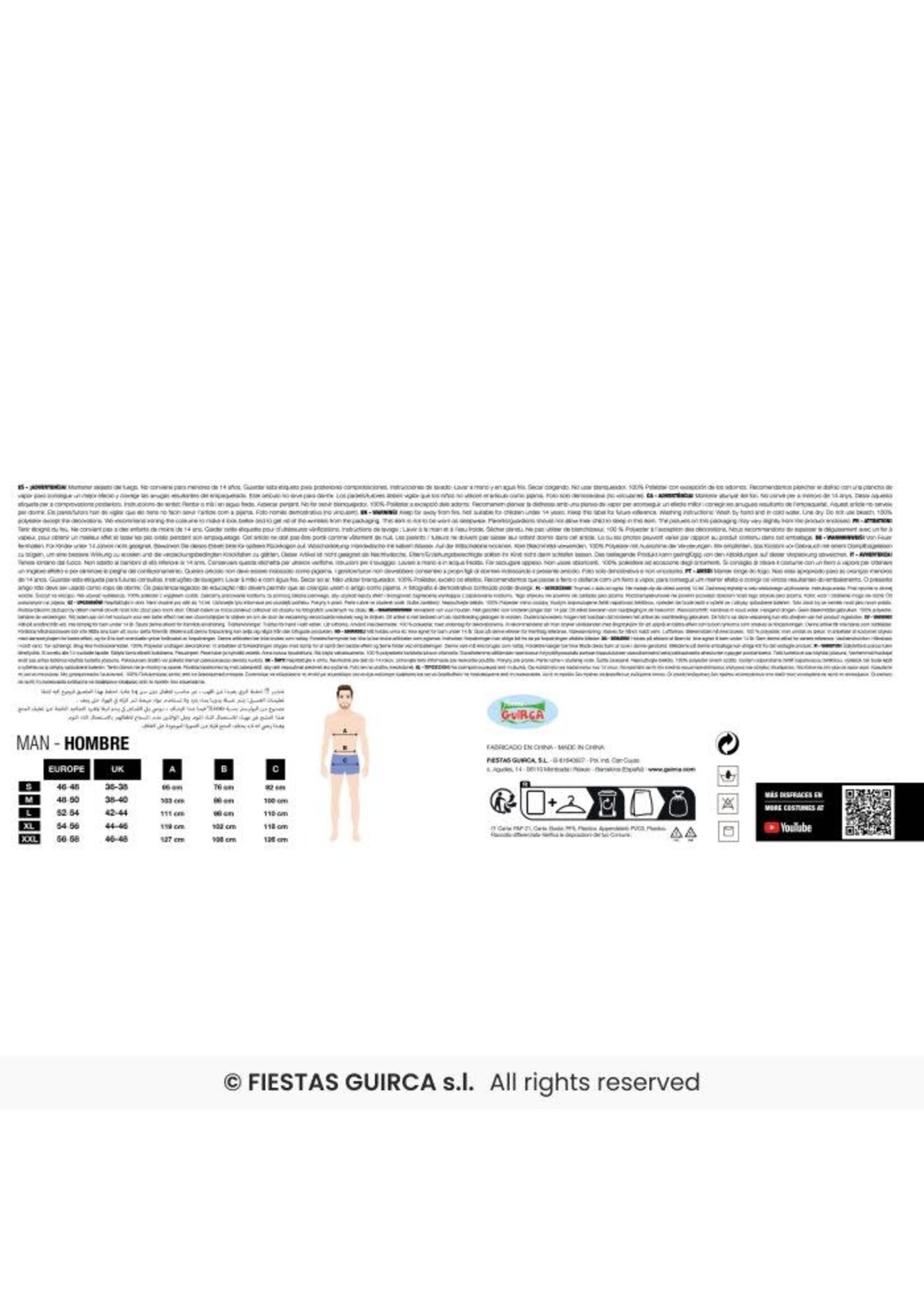 Fiestas Guirca Vleermuisskelet kostuum voor volwassenen