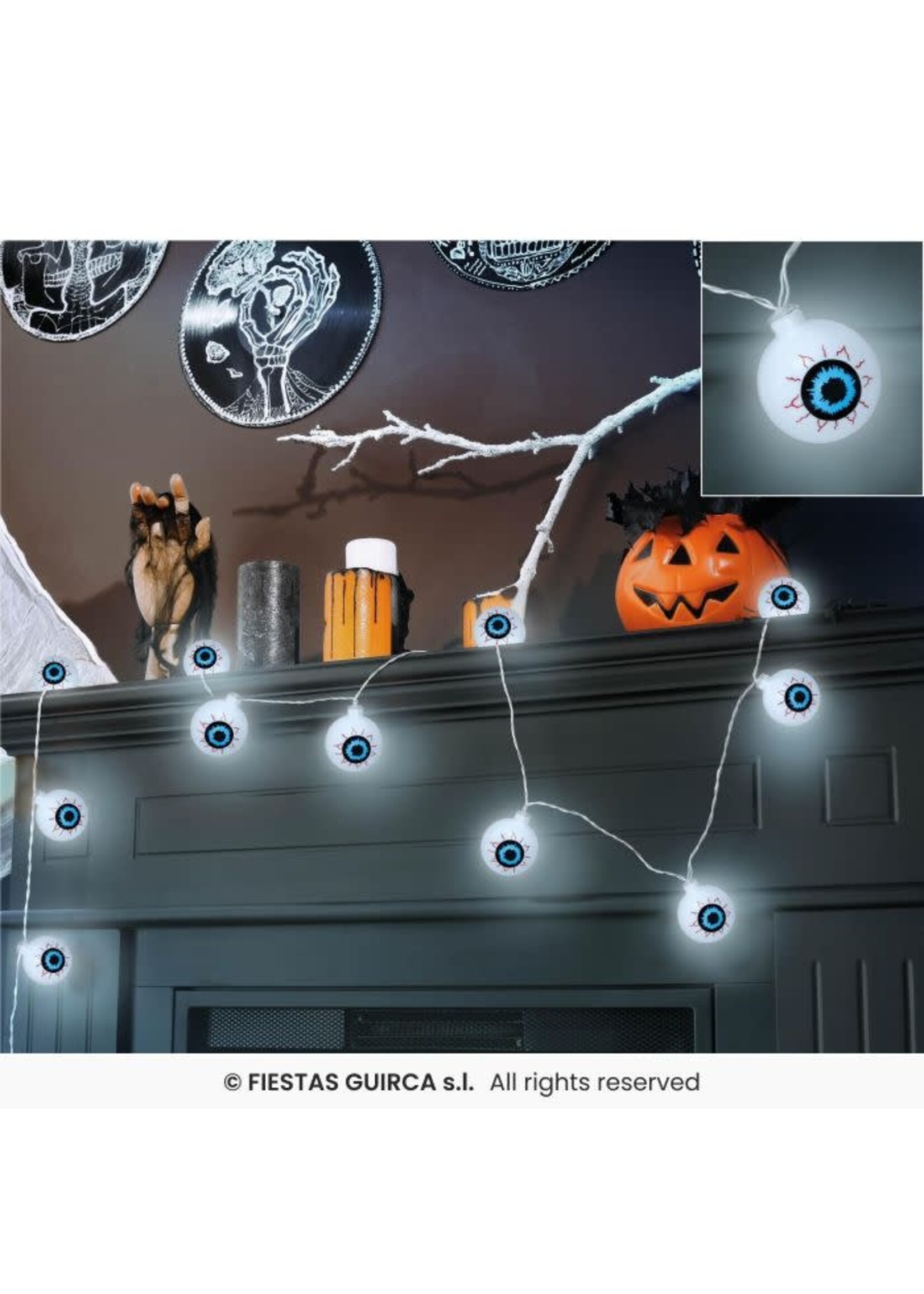 Fiestas Guirca Guirlande oogballen LED 130 cm