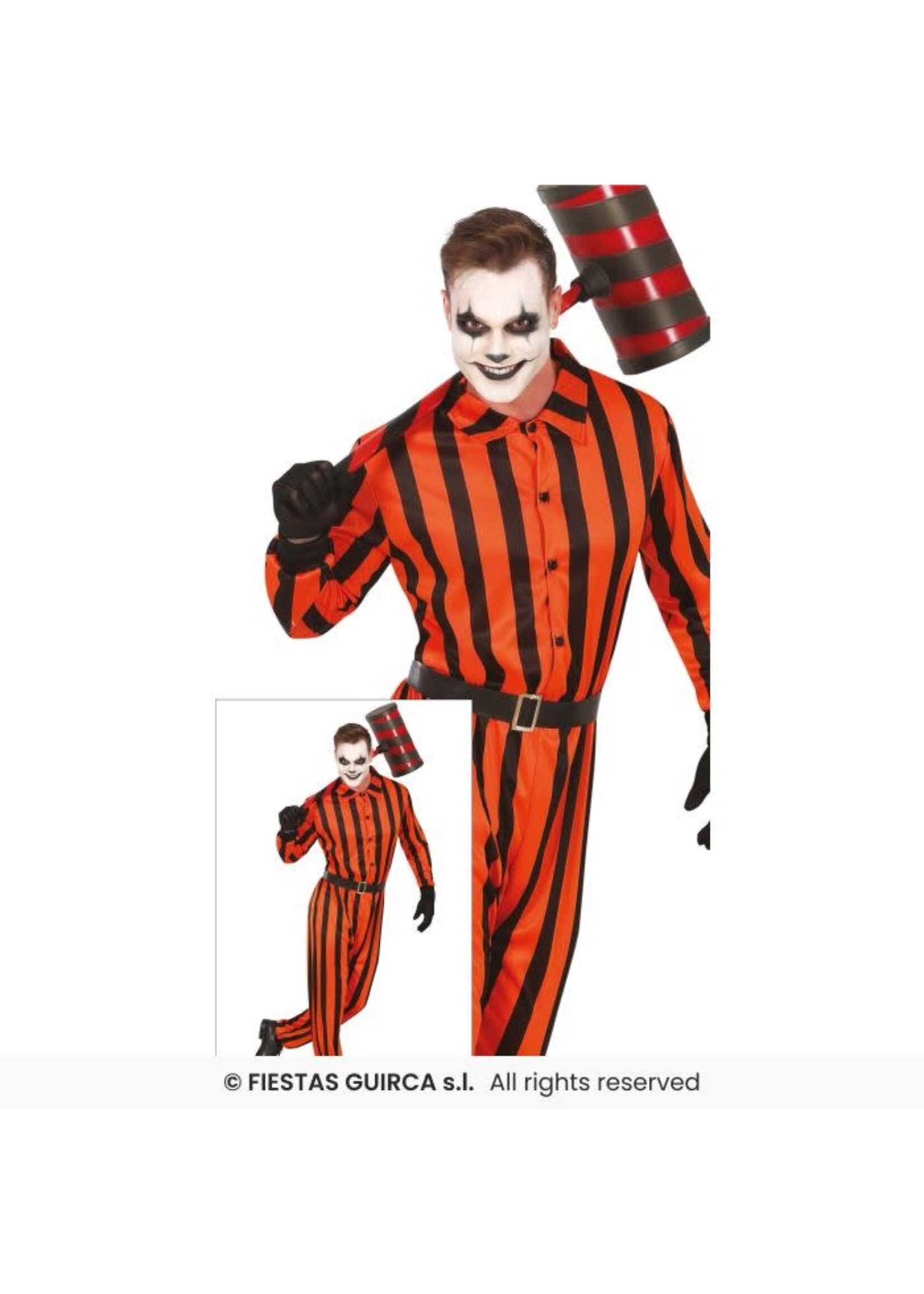 Fiestas Guirca Harlekijn gevangene kostuum Maat L