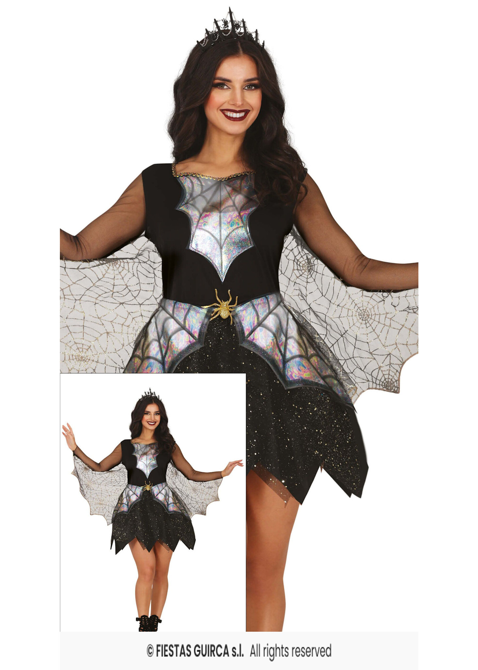 Fiestas Guirca Glimmende spinnenweb vrouw