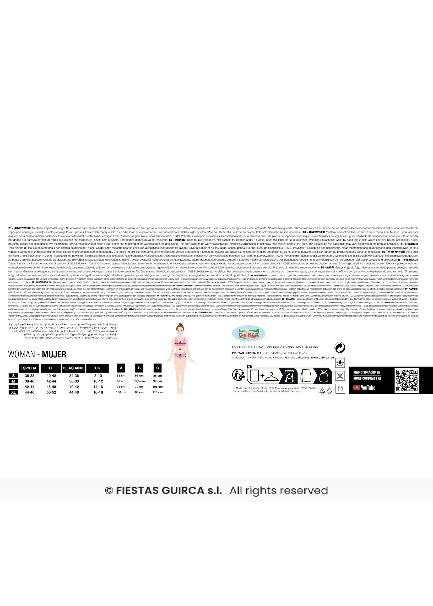 Fiestas Guirca Glimmende spinnenweb vrouw