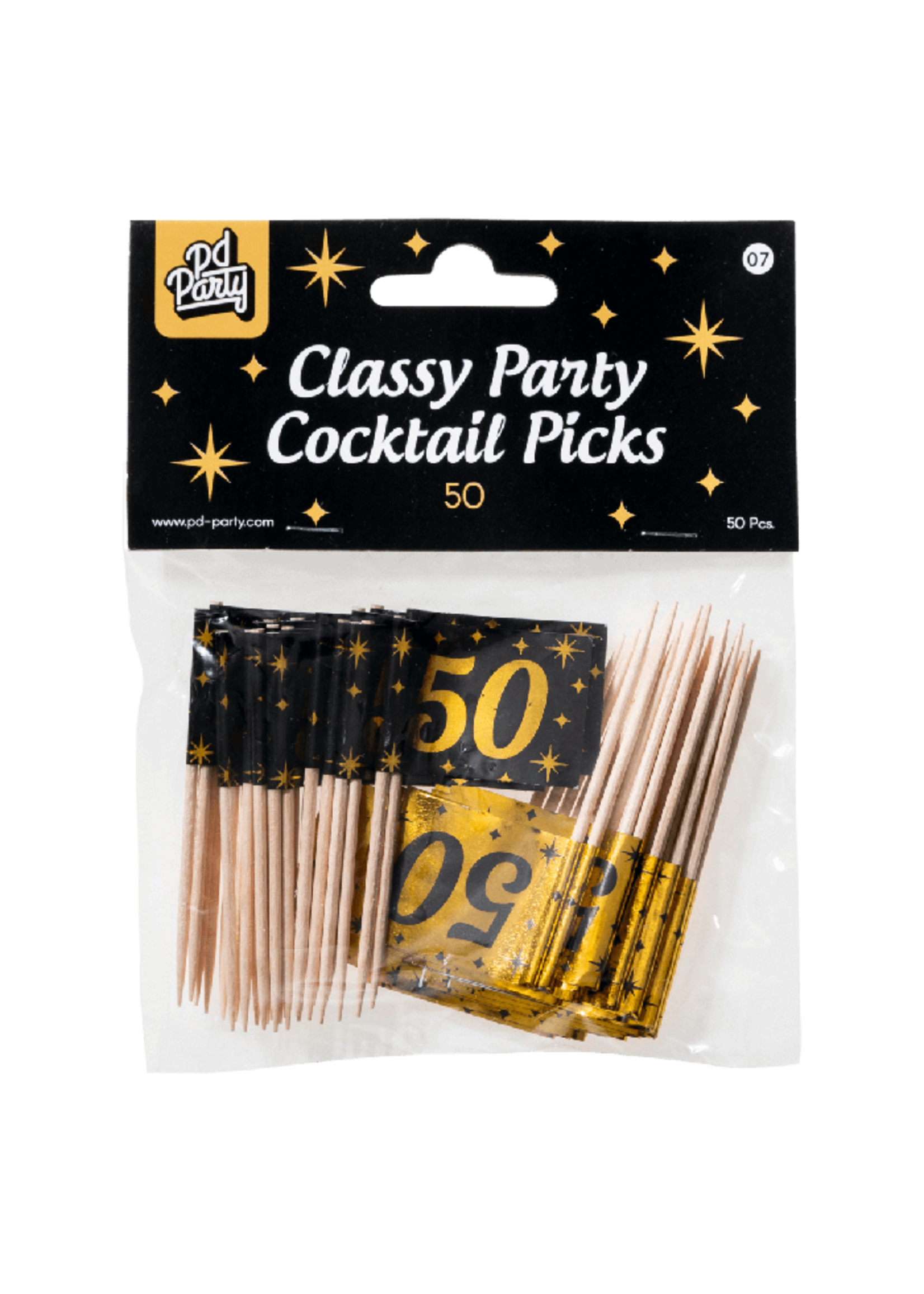 Feestkleding Breda Cocktail prikkers zwart/goud 50 jaar