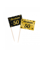 Feestkleding Breda Cocktail prikkers zwart/goud Abraham 50
