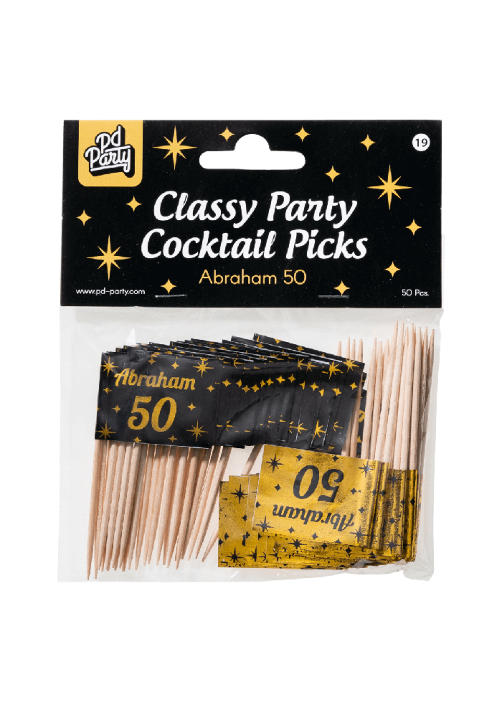 Feestkleding Breda Cocktail prikkers zwart/goud Abraham 50