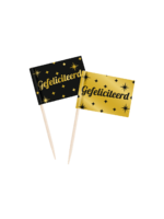Feestkleding Breda Cocktail prikkers zwart/goud Gefeliciteerd