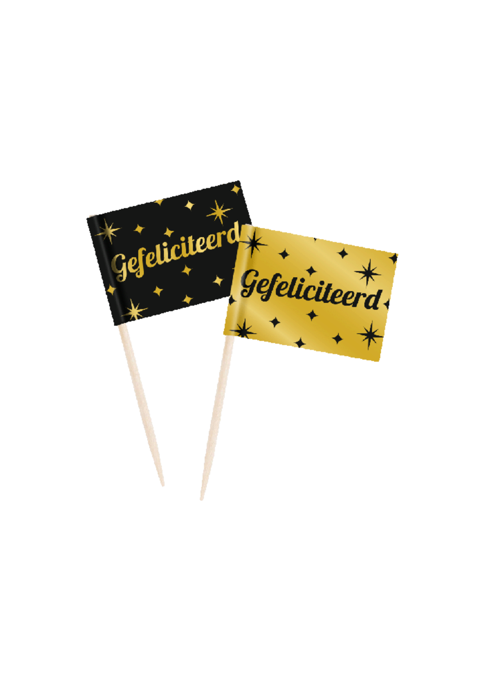 Feestkleding Breda Cocktail prikkers zwart/goud Gefeliciteerd