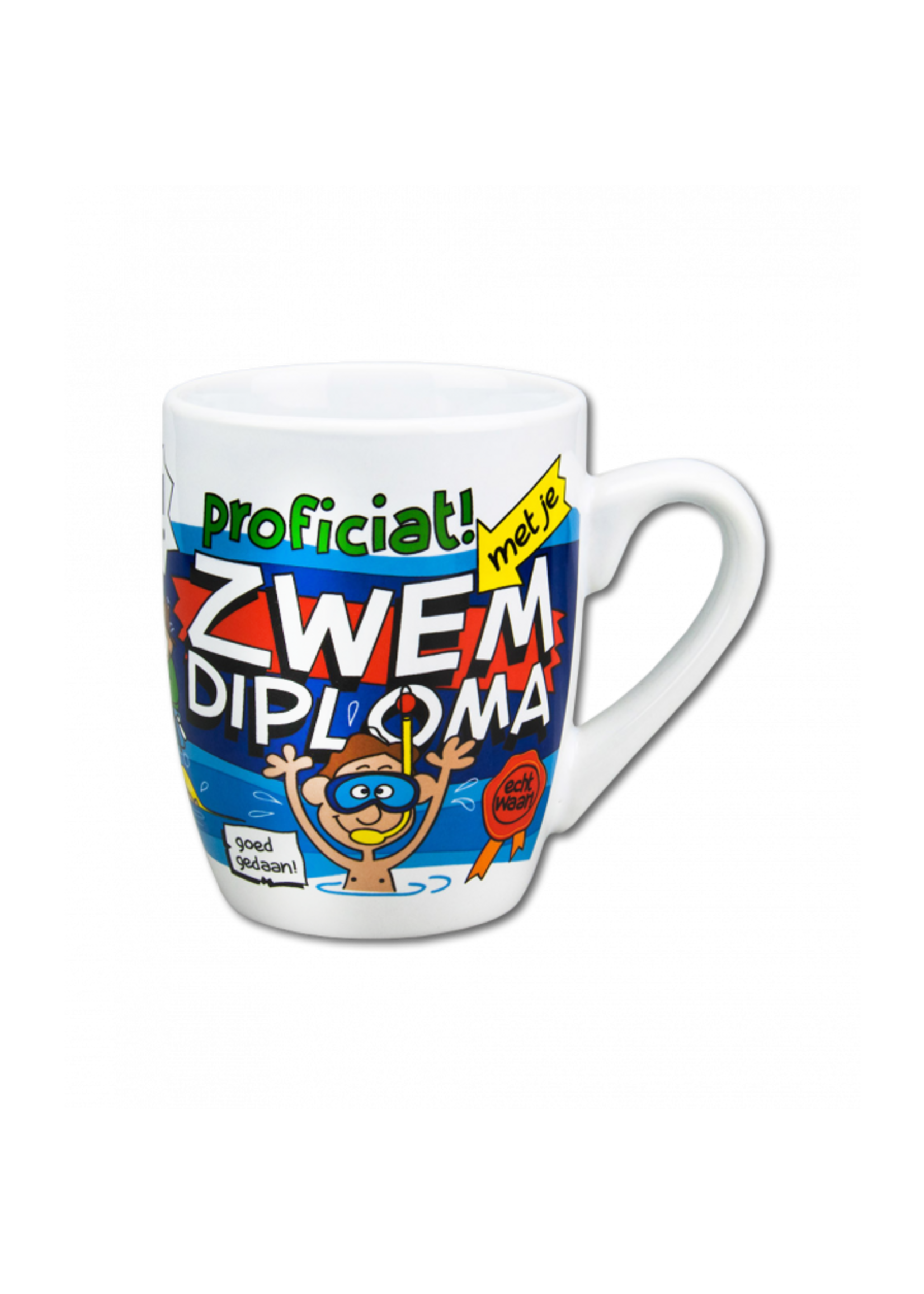 Feestkleding Breda Mok cartoon Zwemdiploma