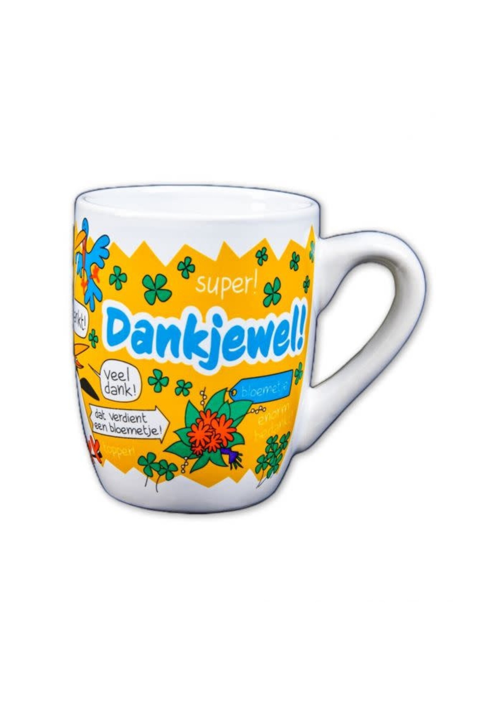 Feestkleding Breda Mok cartoon Dank je wel
