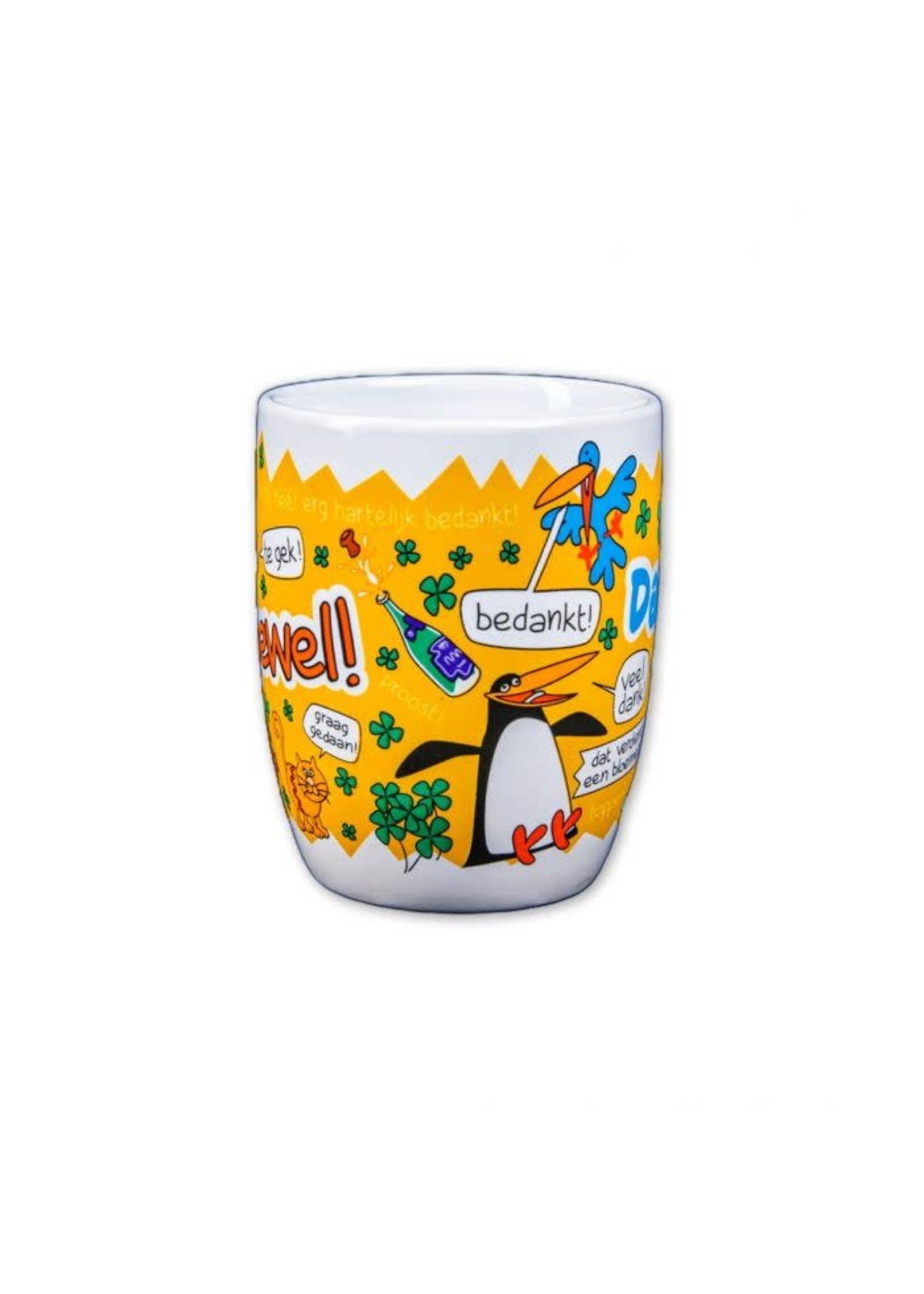 Feestkleding Breda Mok cartoon Dank je wel