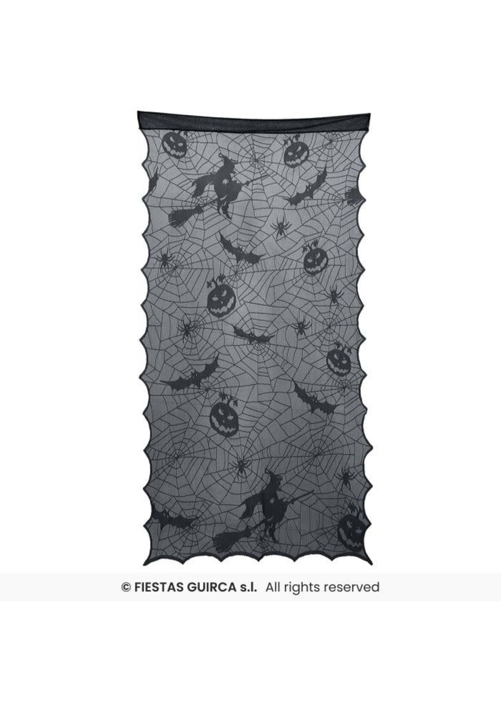 Fiestas Guirca Zwart kanten deur decoratie