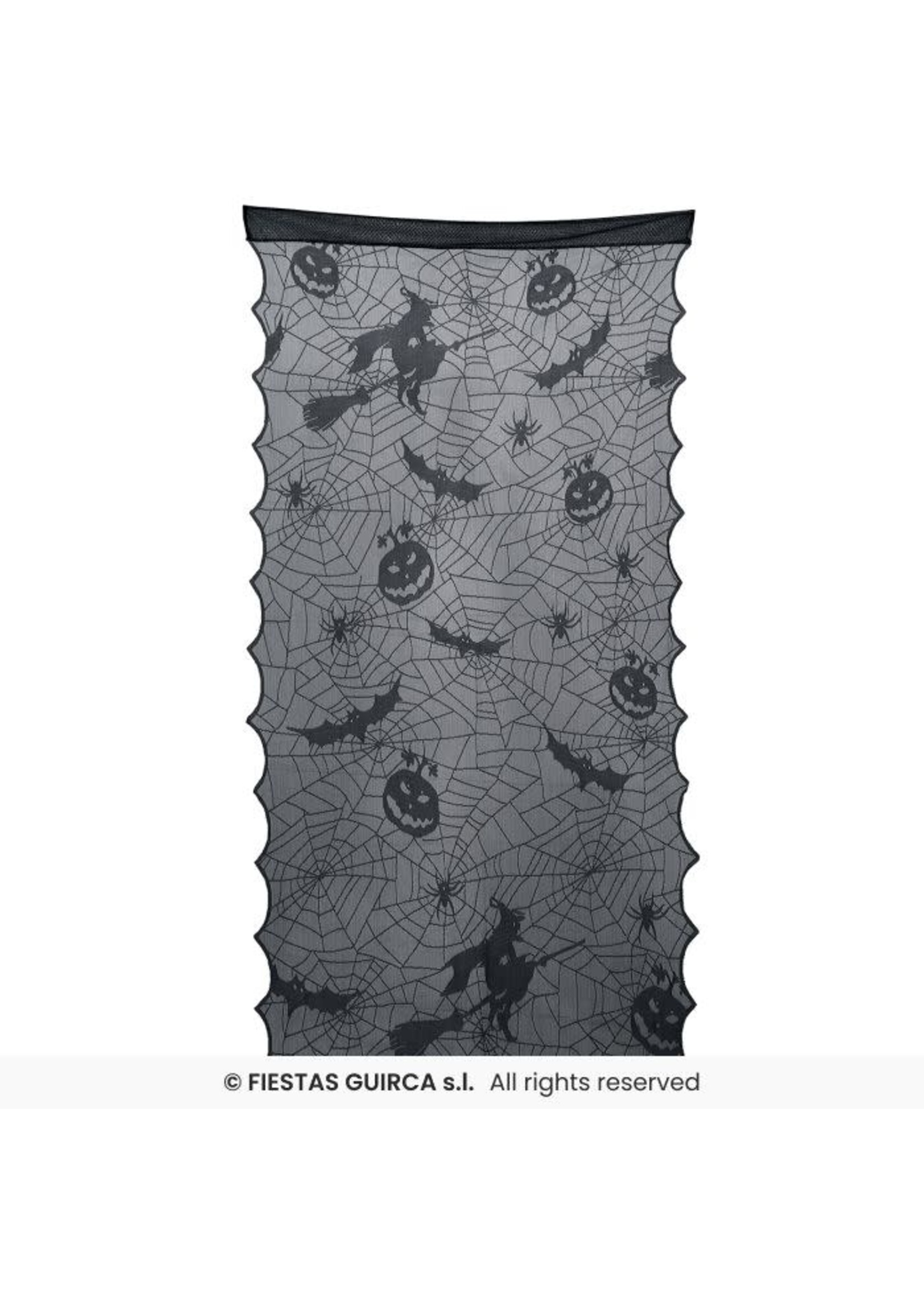 Fiestas Guirca Zwart kanten deur decoratie