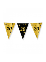 Feestkleding Breda Vlaggenlijn 20 jaar zwart/goud