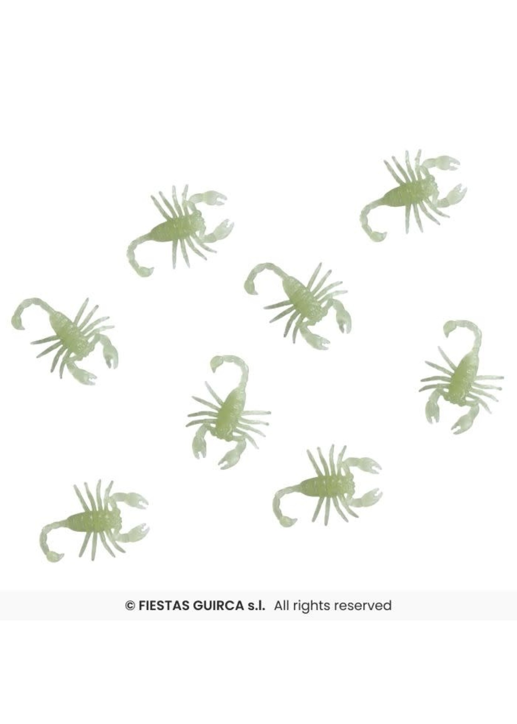 Fiestas Guirca Schorpioenen glow in the dark 8-pack
