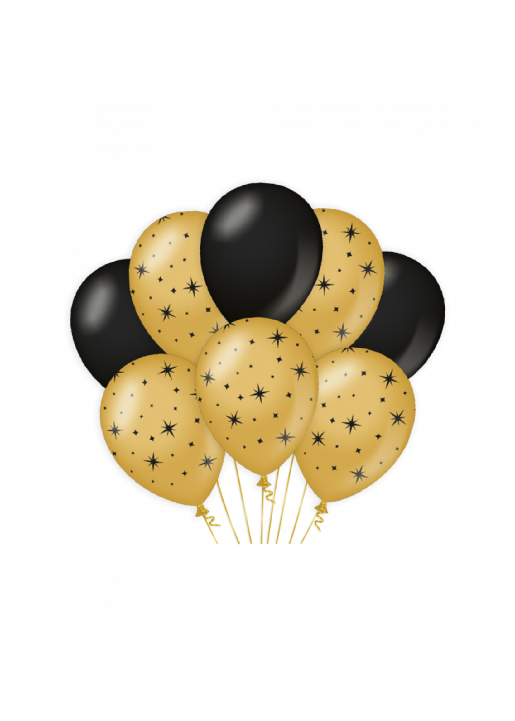 Feestkleding Breda Ballonnen sterren zwart/goud