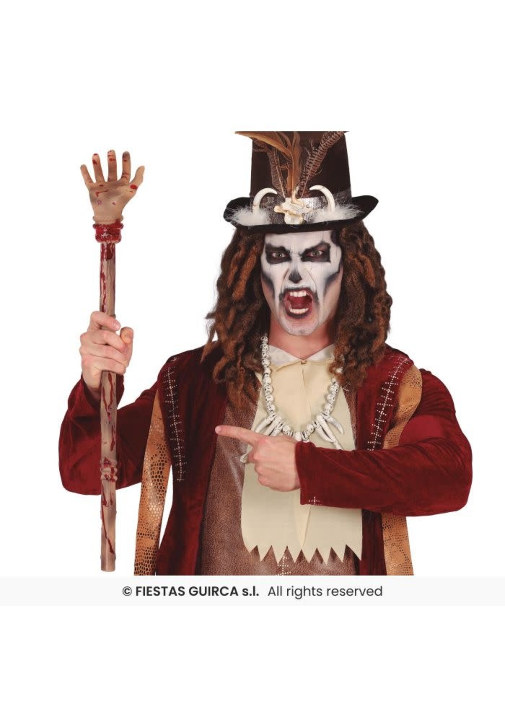 Fiestas Guirca Afhakte hand wandelstok - 70 cm