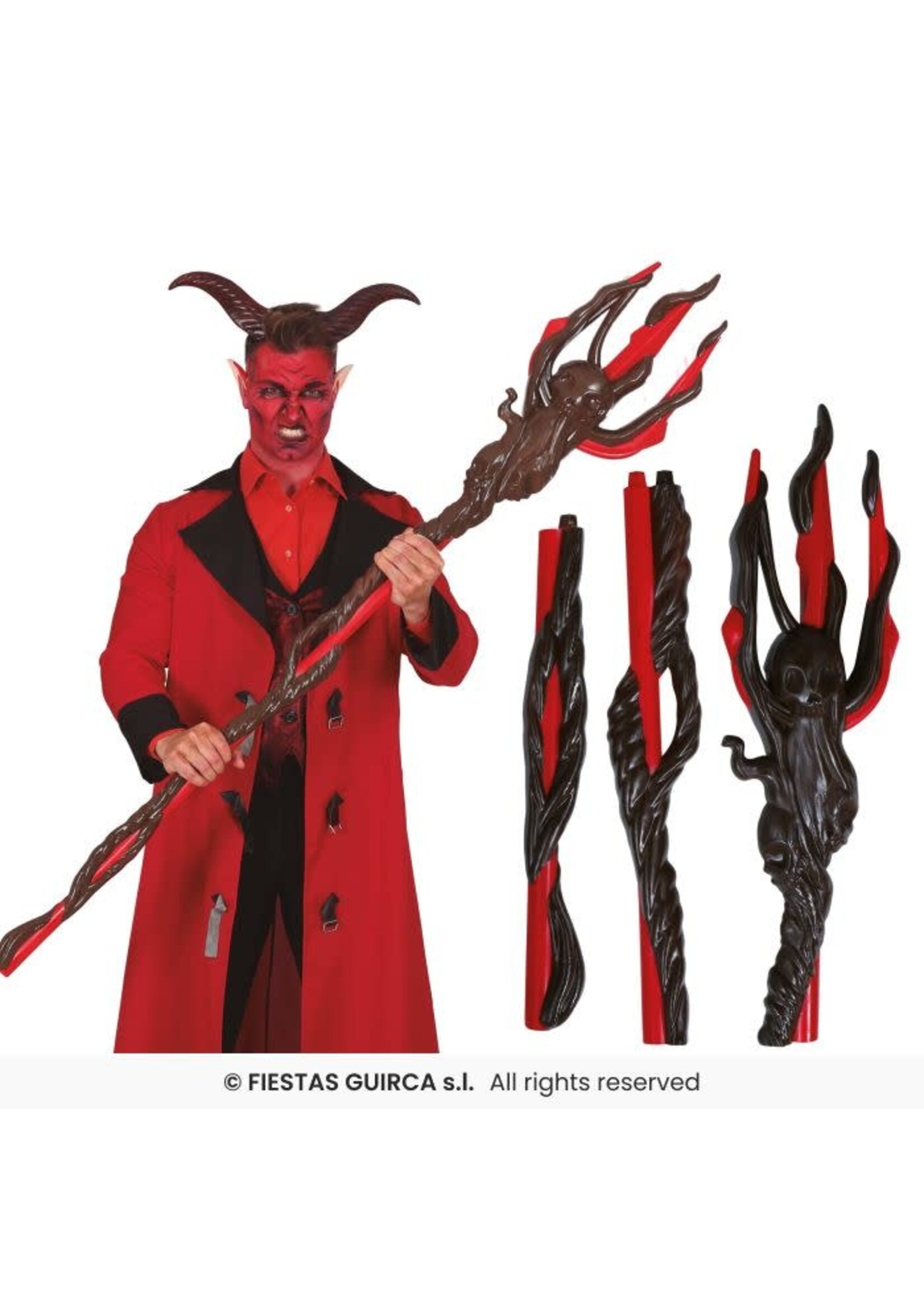 Fiestas Guirca Takken drietand staf - 150 cm