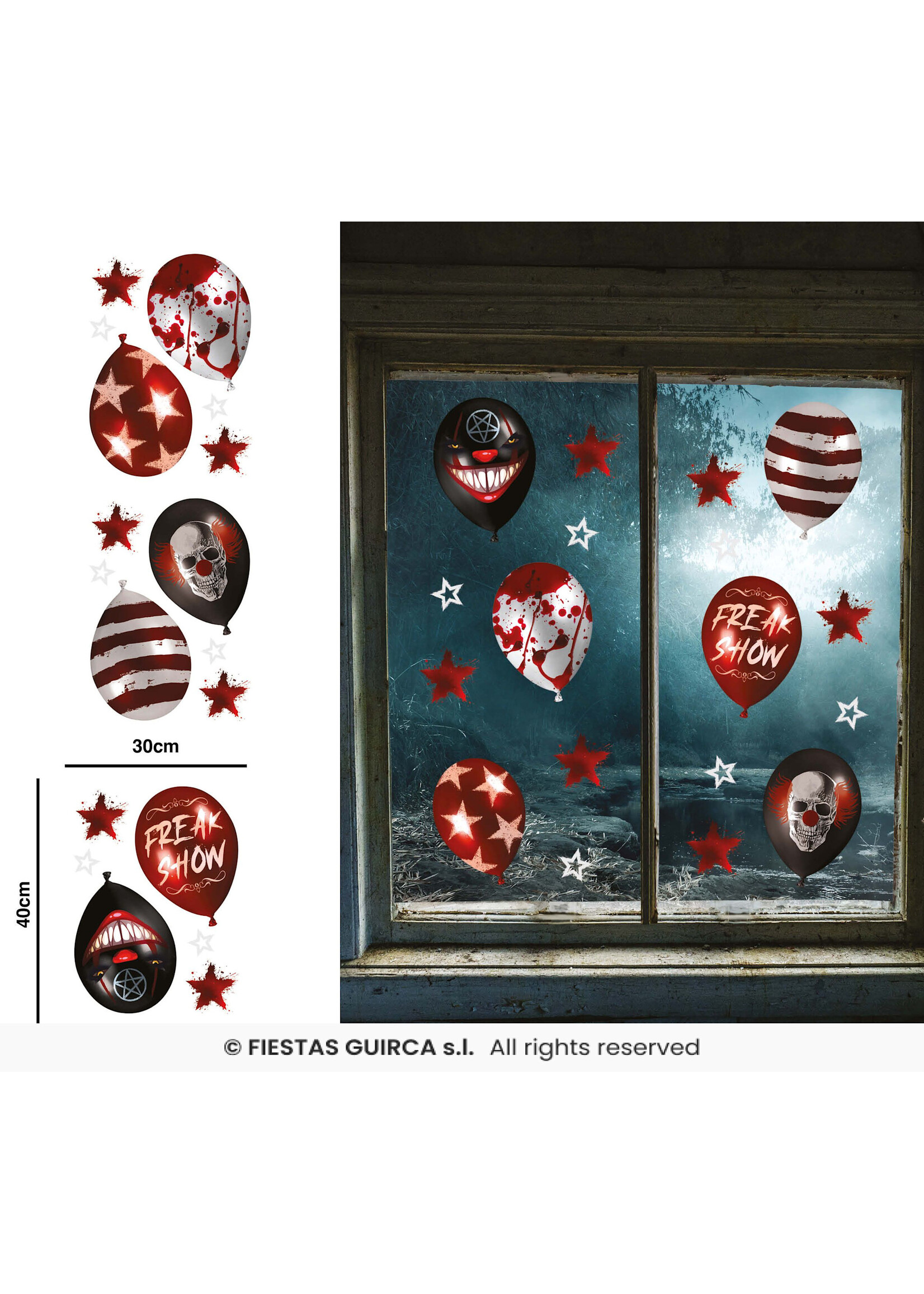 Fiestas Guirca Raamsticker Enge ballonnen