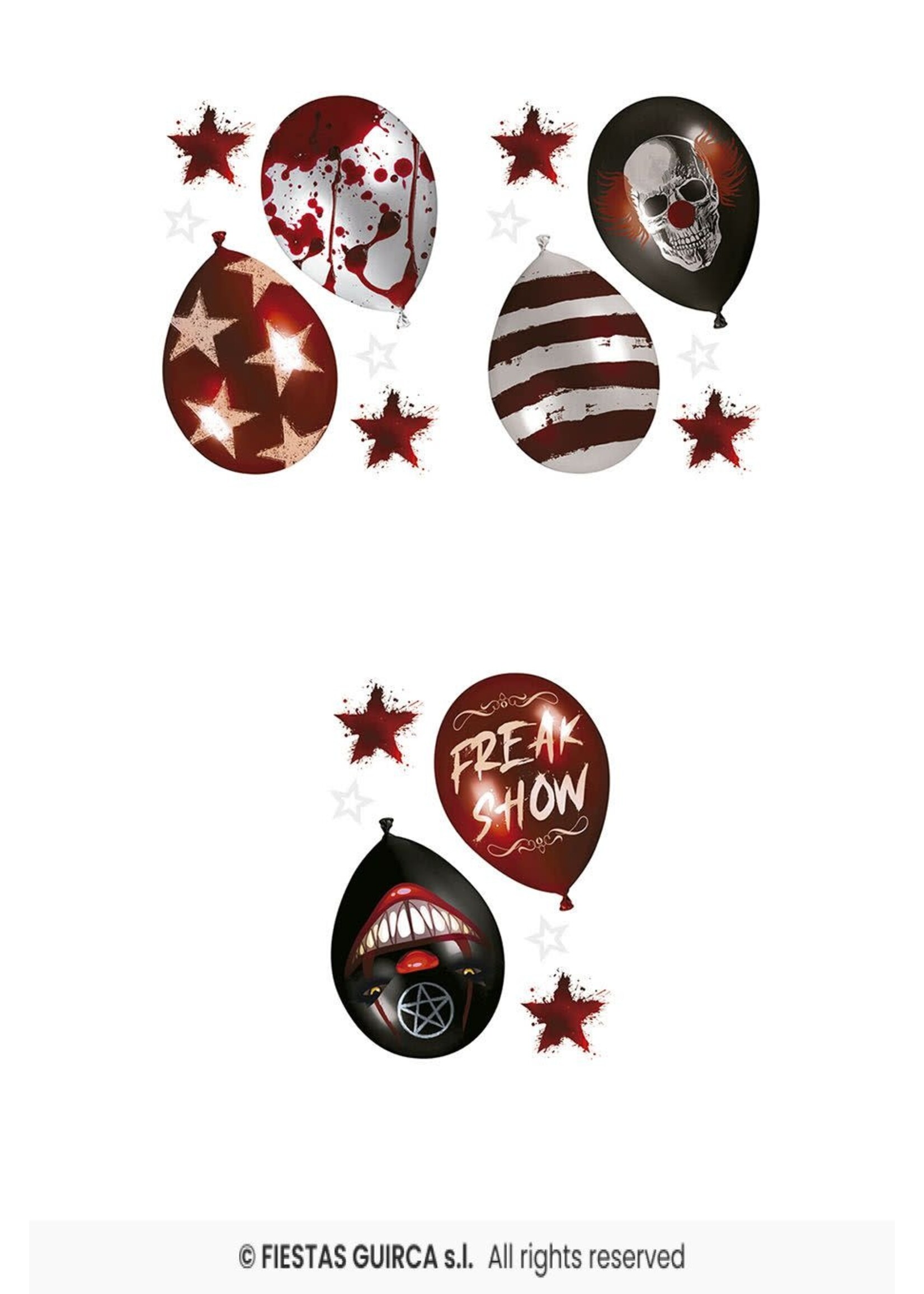 Fiestas Guirca Raamsticker Enge ballonnen