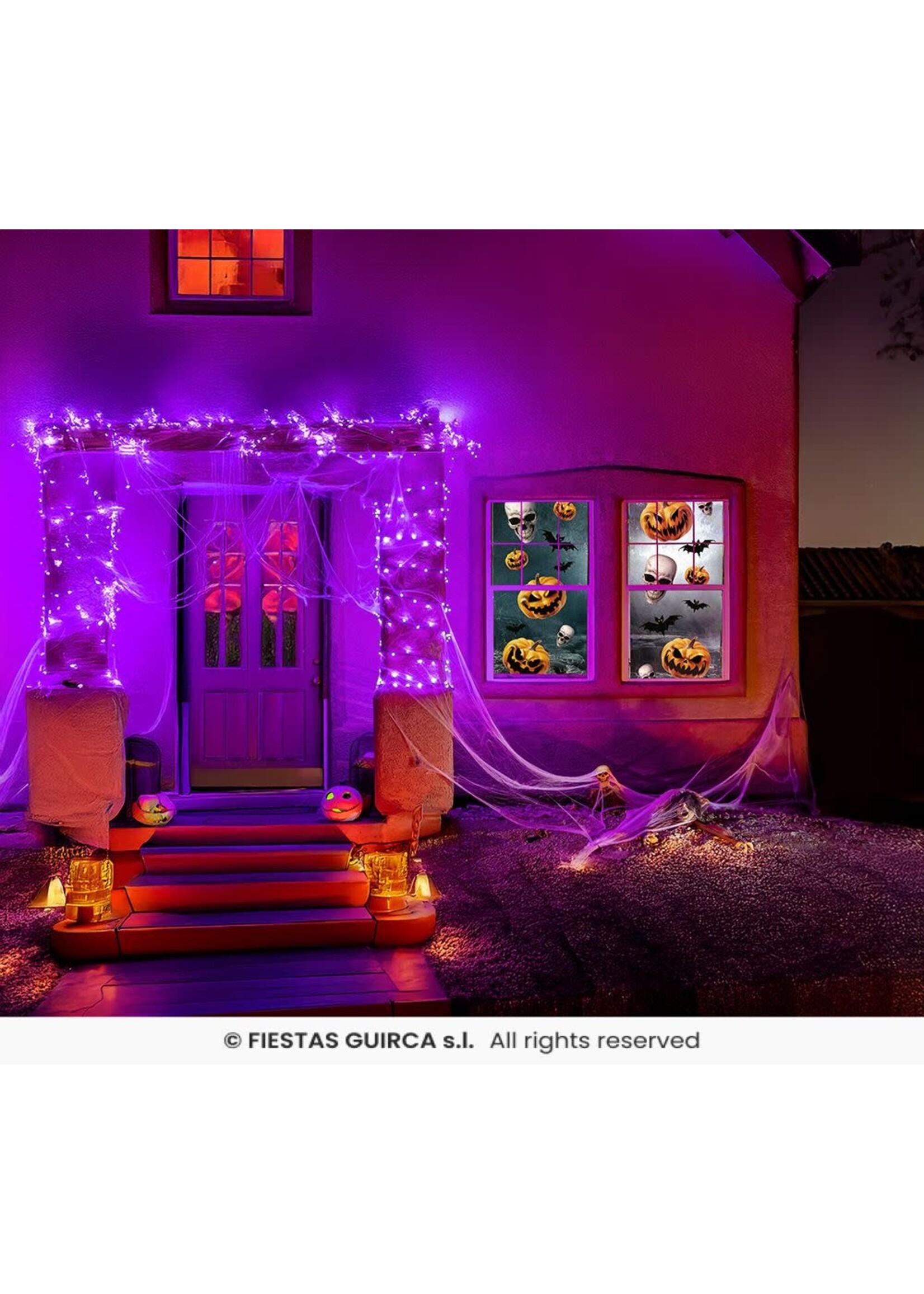 Fiestas Guirca Raamsticker Enge pompoenen en schedels