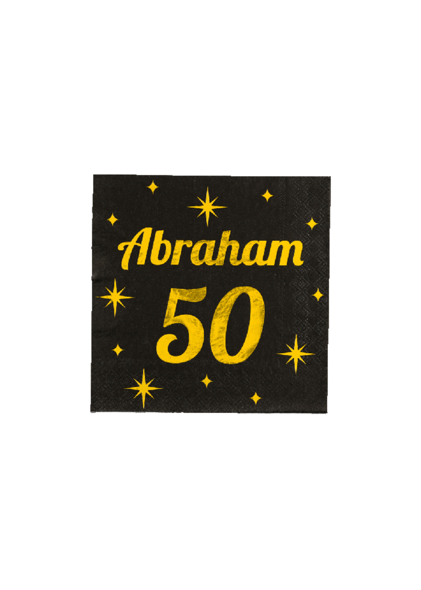 Feestkleding Breda Servetten zwart/goud Abraham 50