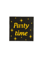 Feestkleding Breda Servetten zwart/goud Party time