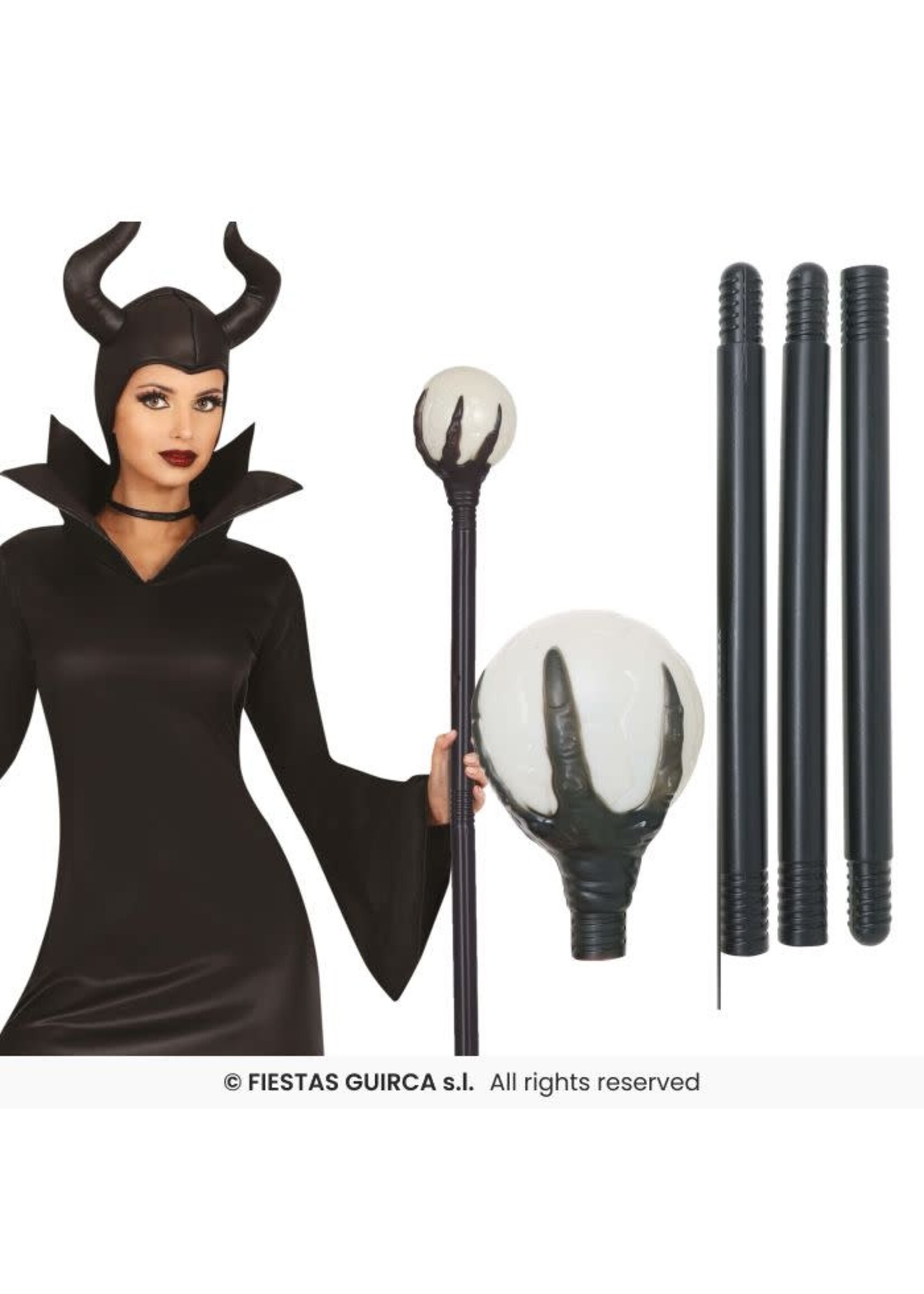 Fiestas Guirca Tovernaar staf met bol 100 cm