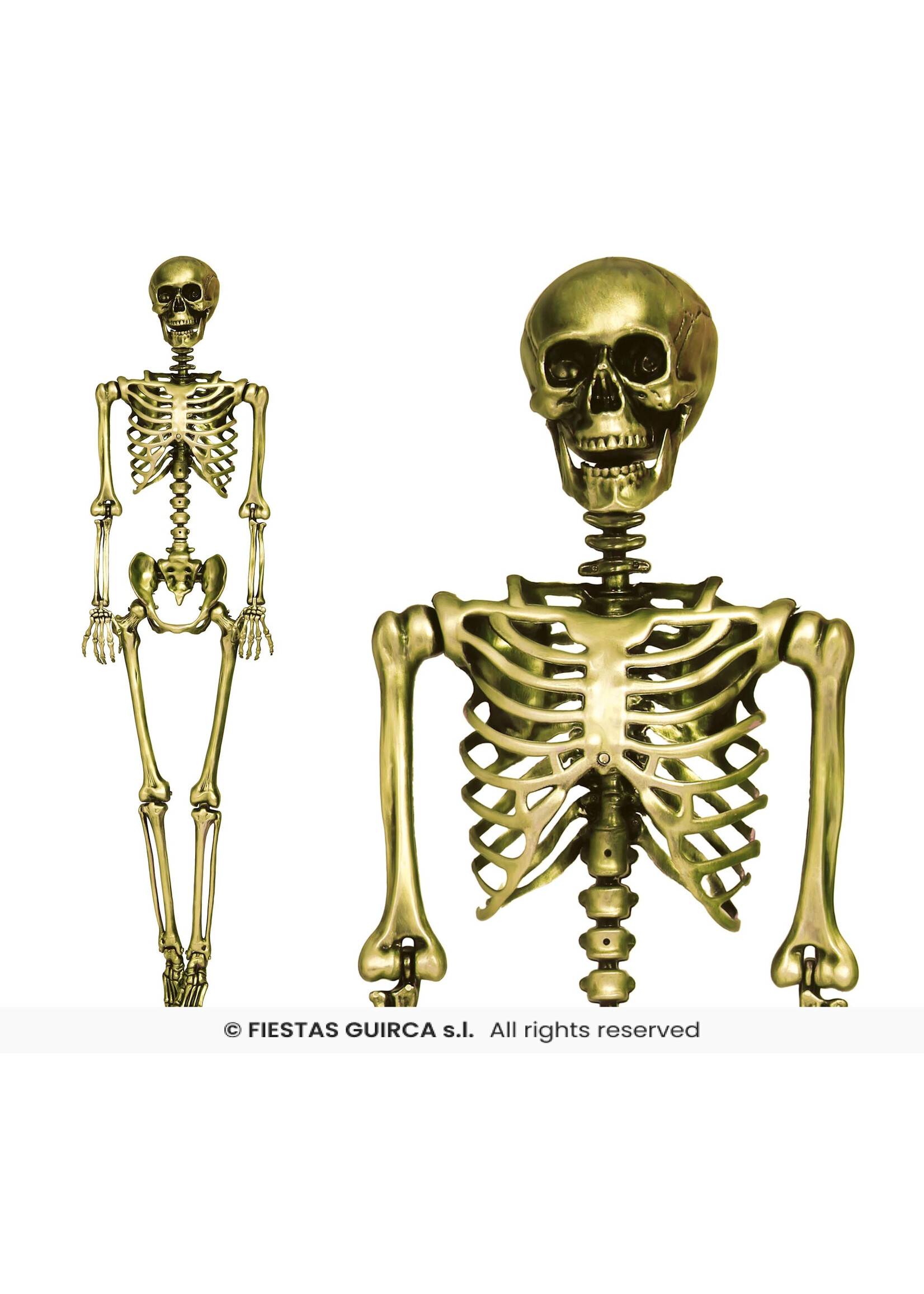 Fiestas Guirca Gouden skelet 160 cm