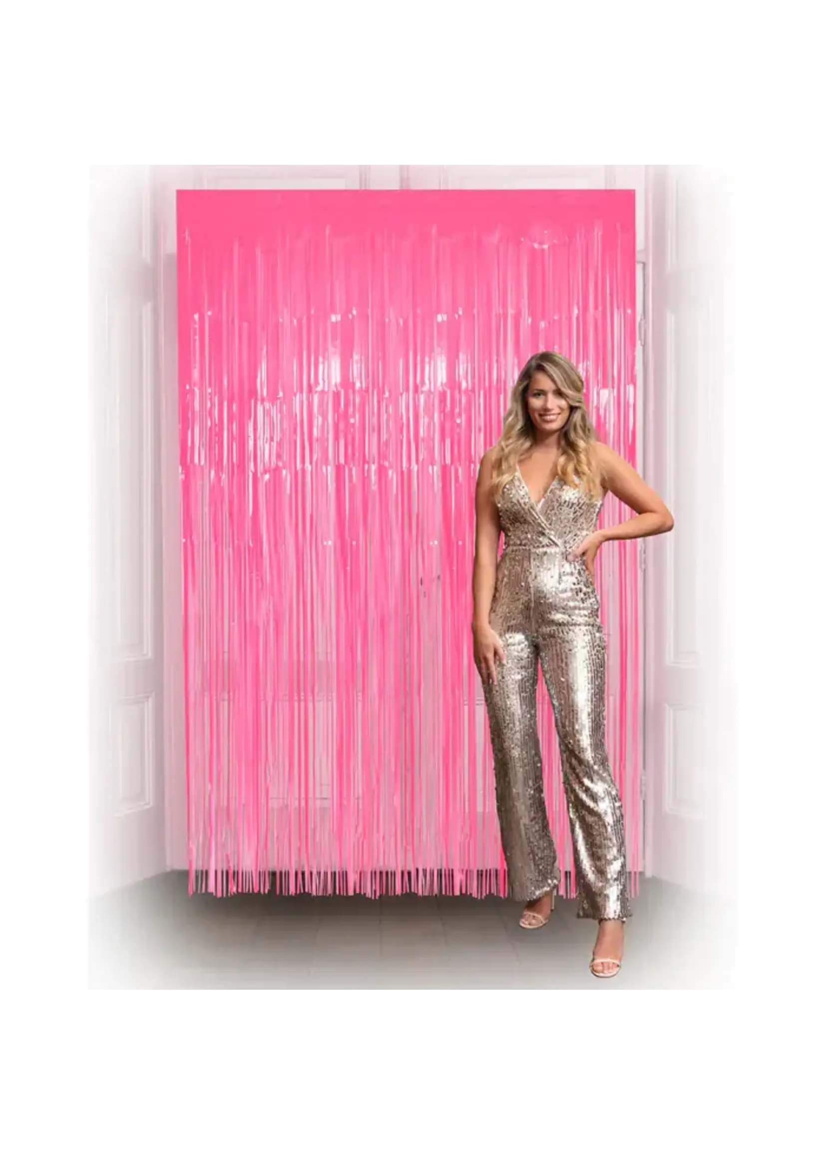 Boland Deurgordijn folie neonroze UV (200 x 100 cm)