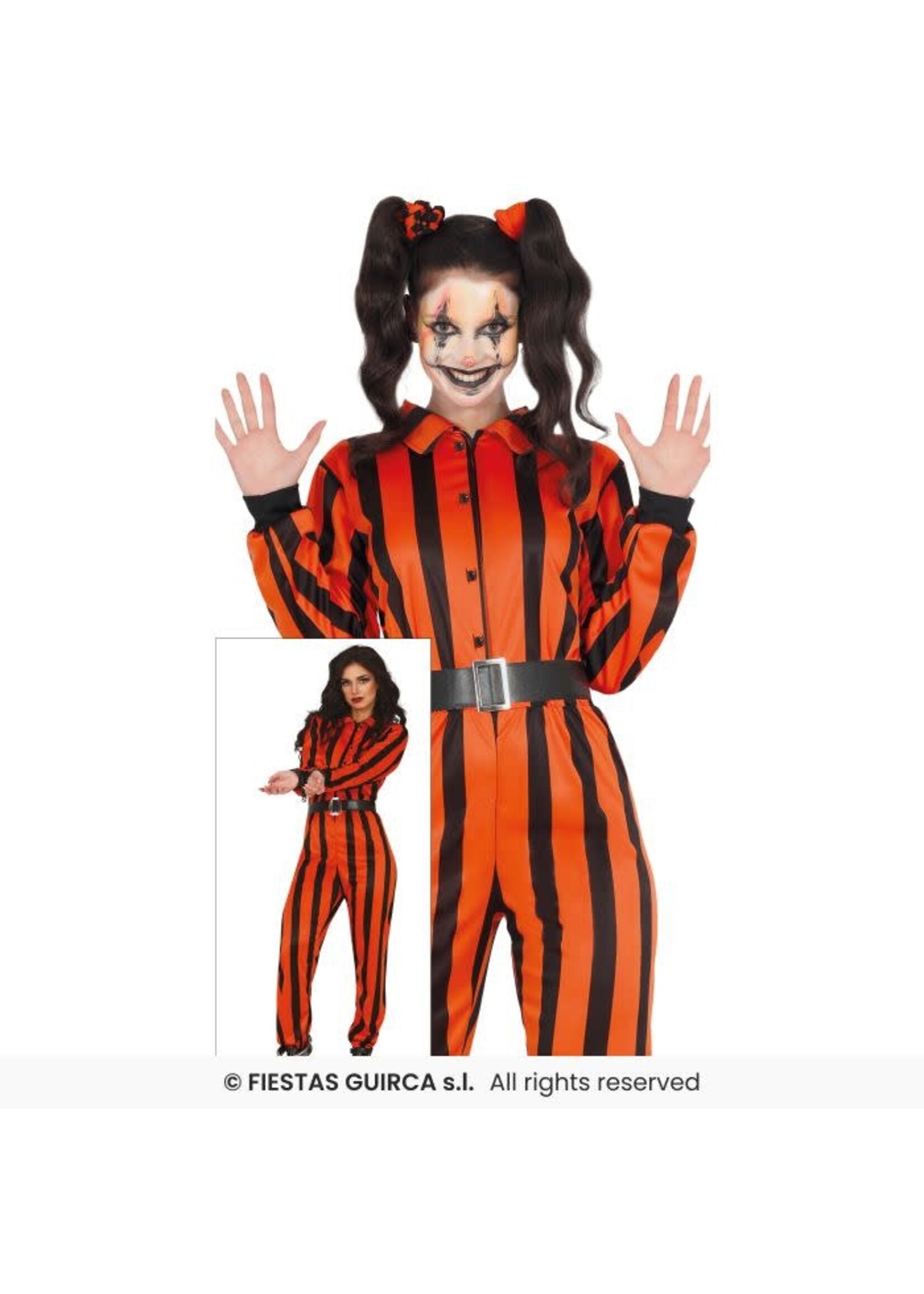 Fiestas Guirca Harlekijn kostuum gevangene