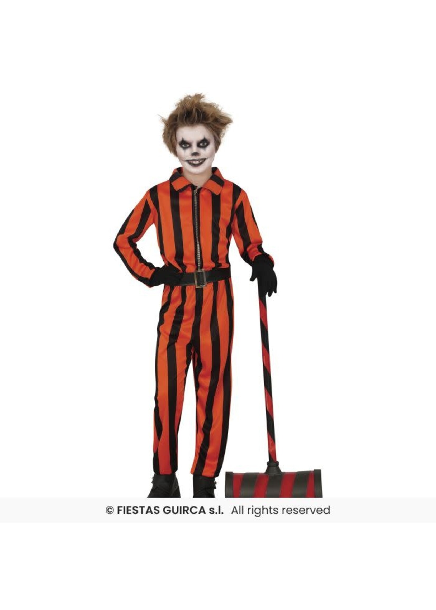 Fiestas Guirca Harlekijn gevangene kostuum kind