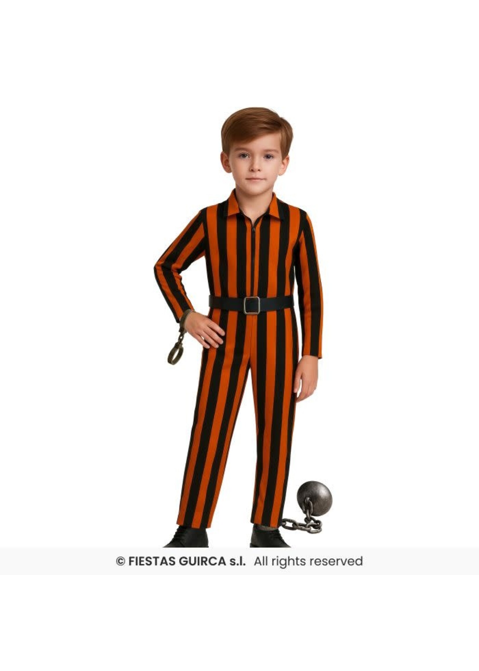 Fiestas Guirca Harlekijn gevangene kostuum kind