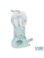 Feestkleding Breda Baby rammelaar konijn Mint