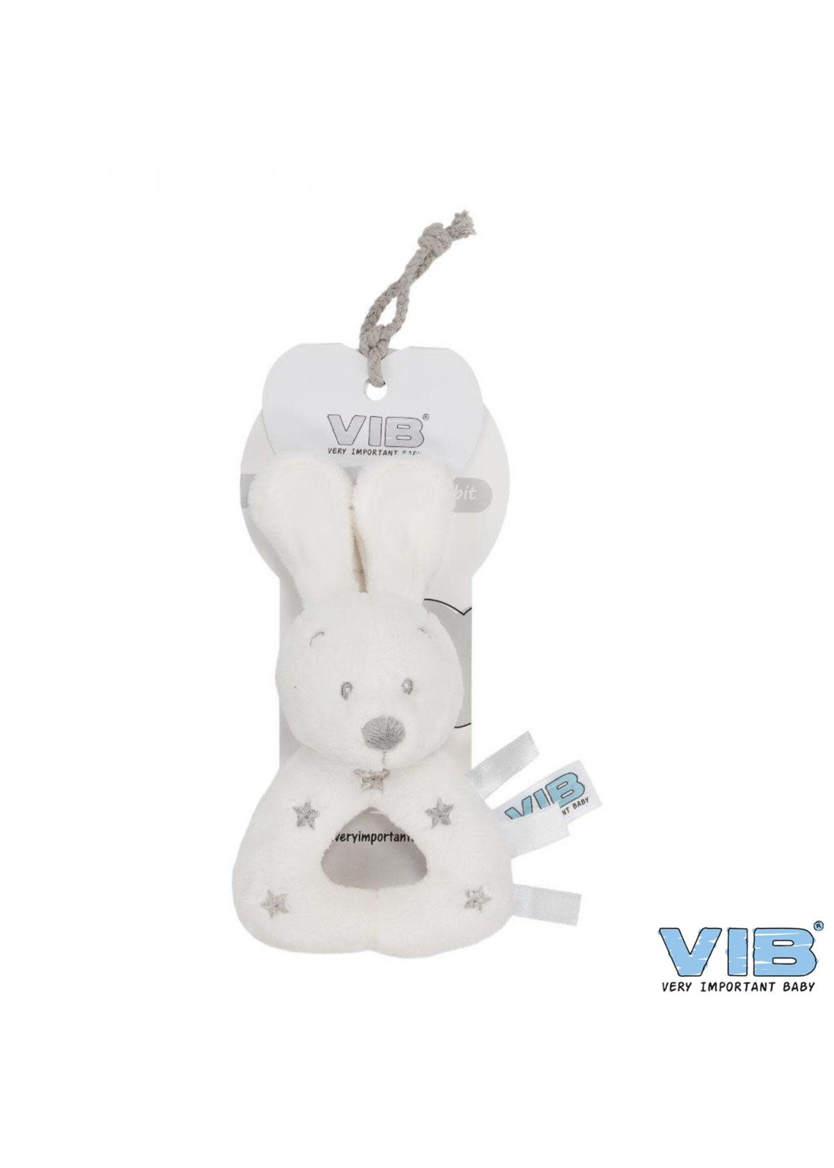 Feestkleding Breda Baby rammelaar konijn Wit