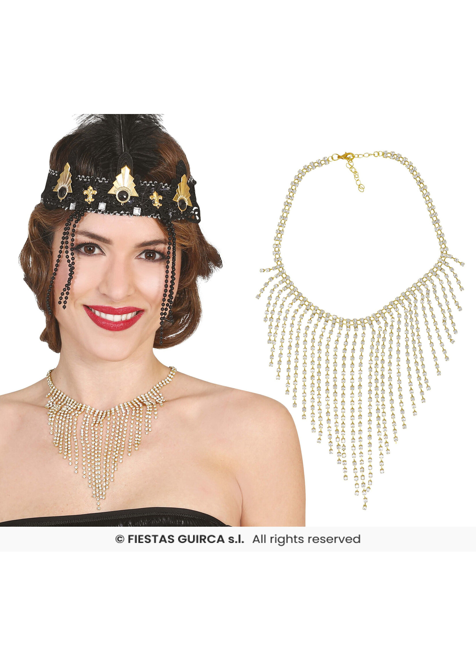 Fiestas Guirca Ketting met "diamantjes"