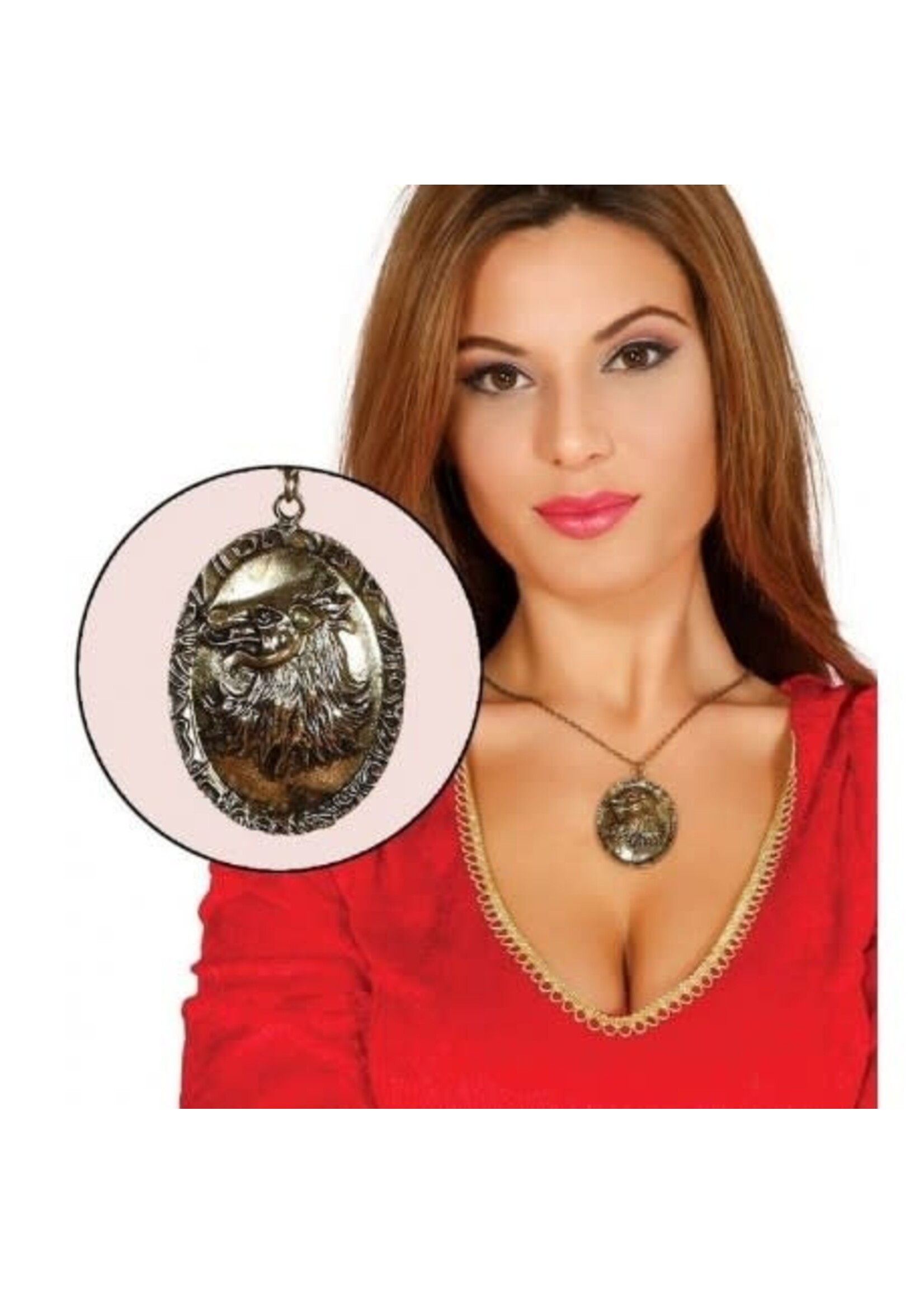 Feestkleding Breda Ketting goud wolf