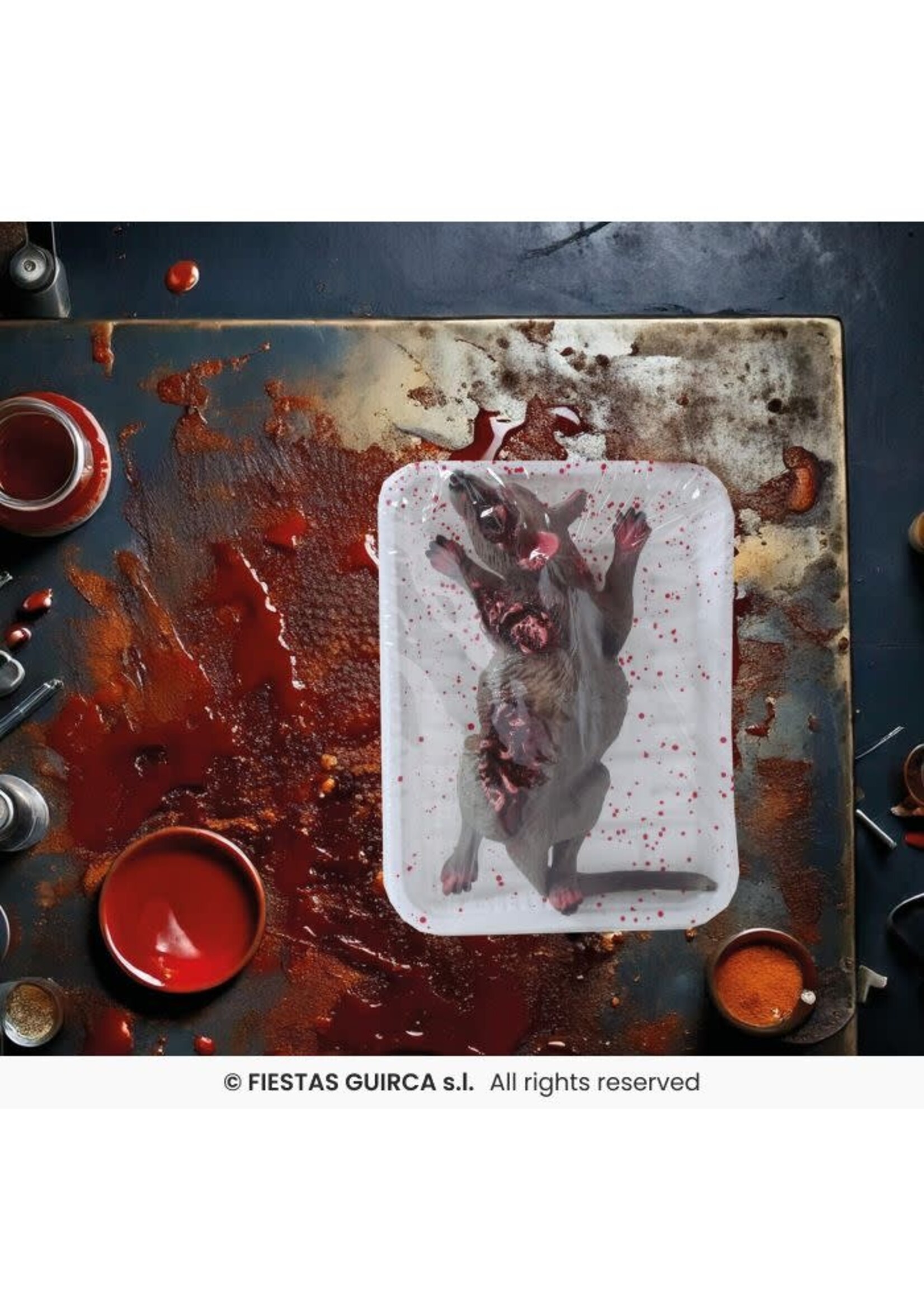 Fiestas Guirca Dode rat op bord 19x12 cm