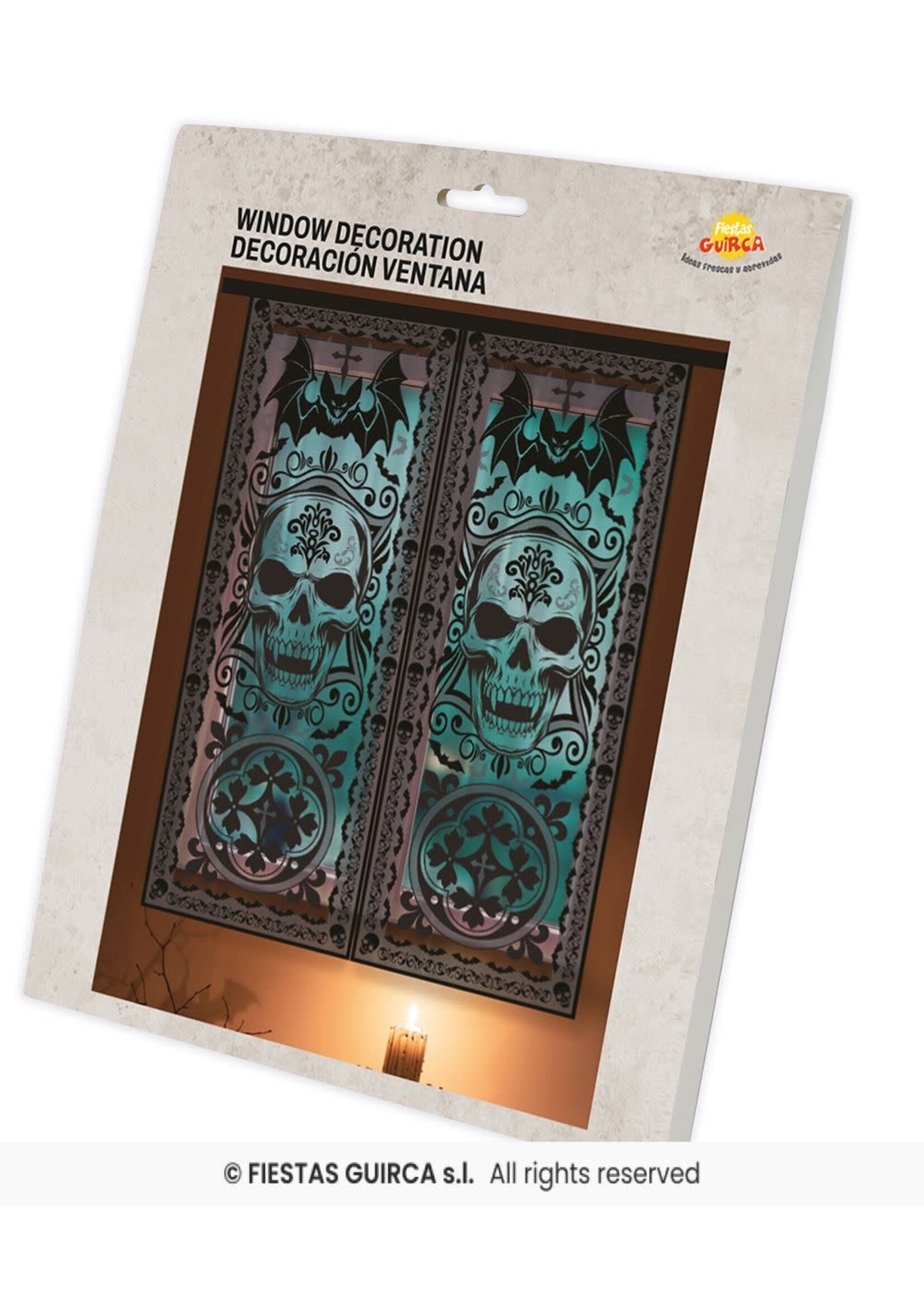 Fiestas Guirca Raamdecoratie Schedel 102x213cm