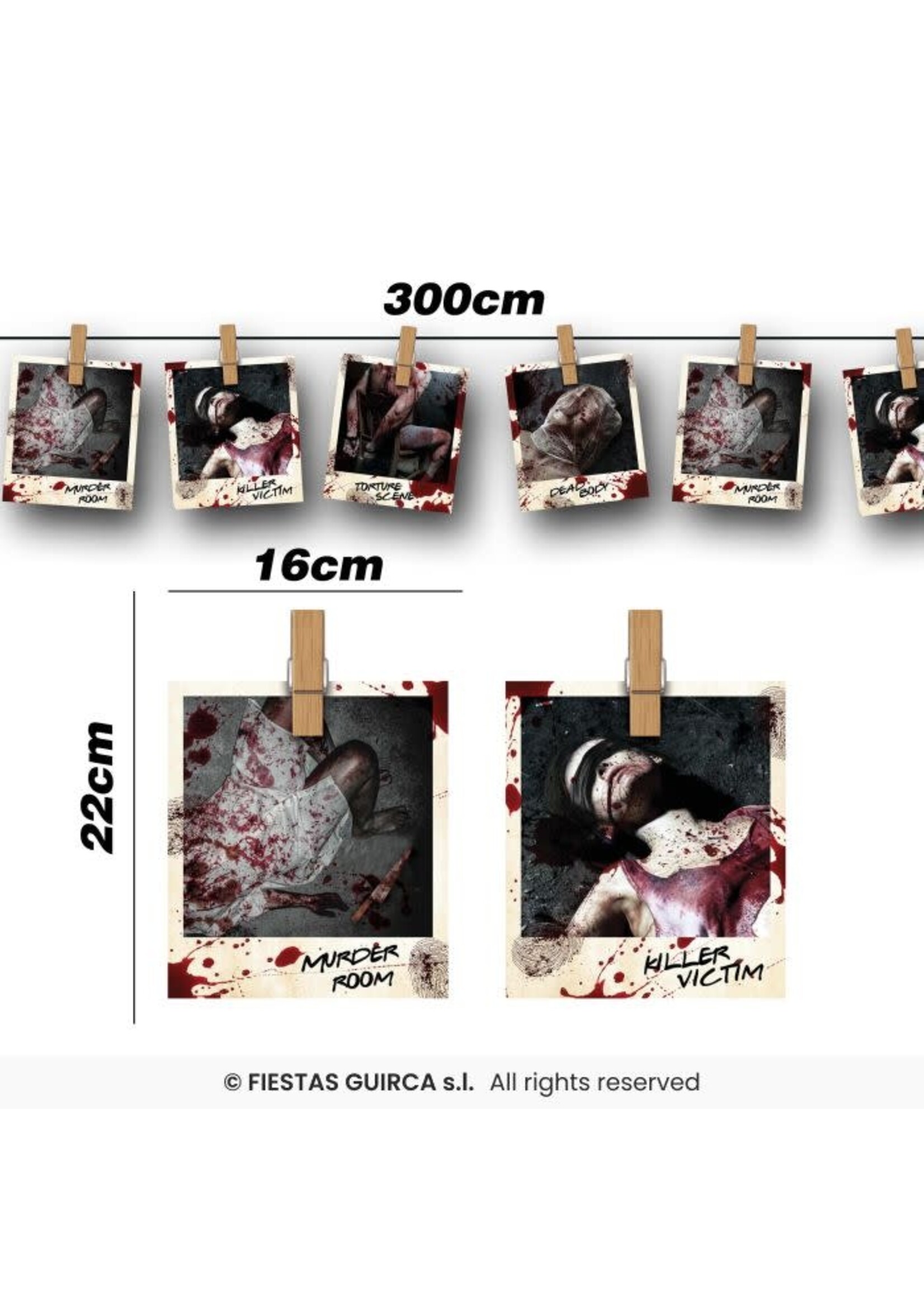 Fiestas Guirca Crime Scene fotoslinger 300 cm