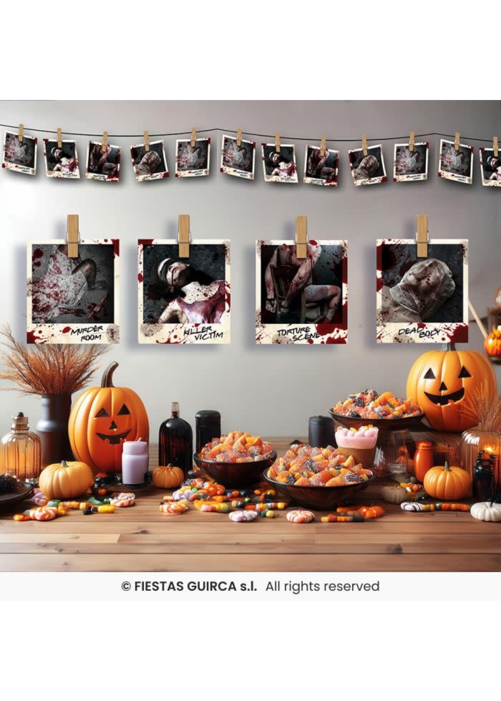 Fiestas Guirca Crime Scene fotoslinger 300 cm