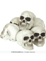Fiestas Guirca Set van 6 schedels 8cm