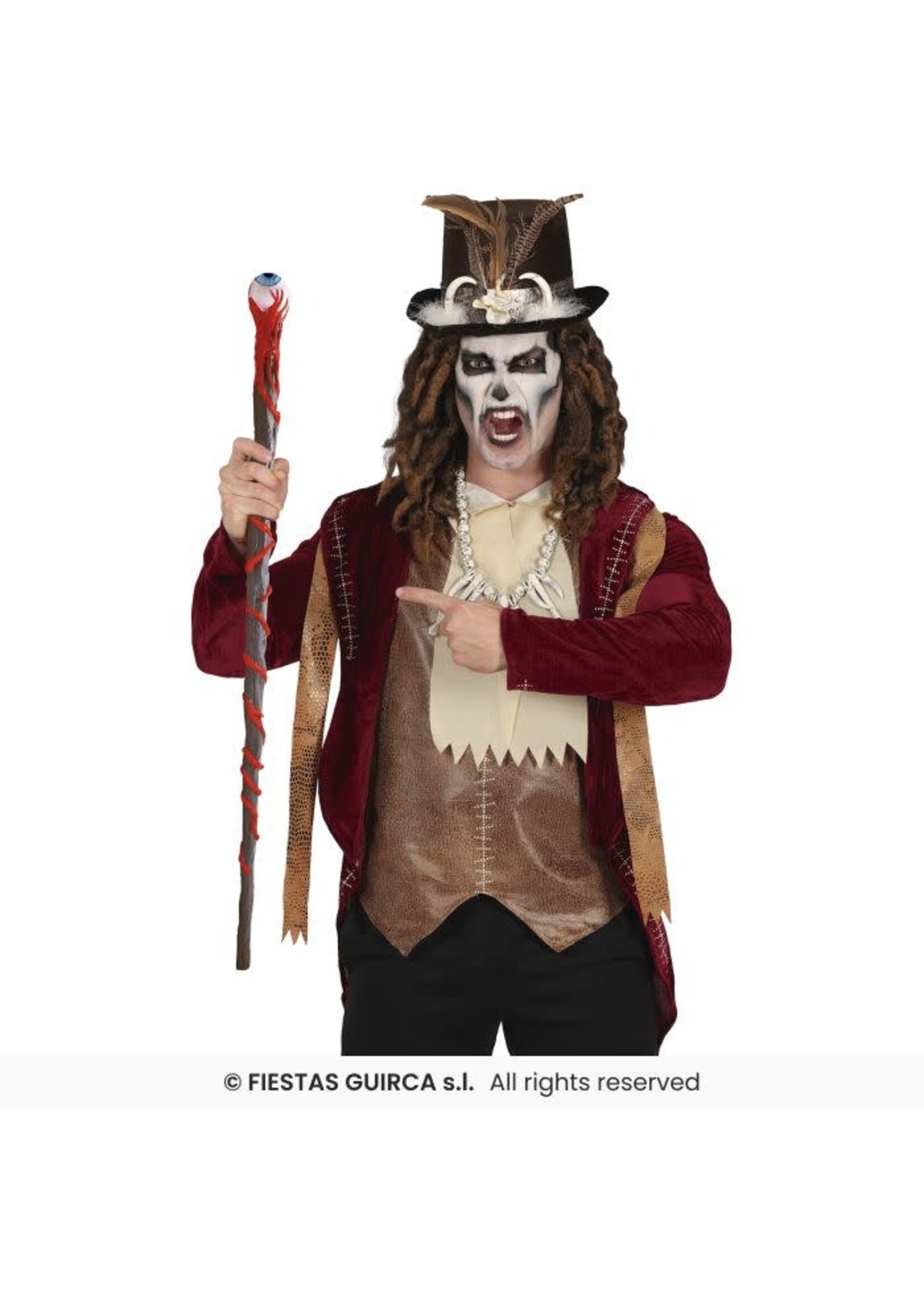 Fiestas Guirca Voodoo staf met oog 90 cm