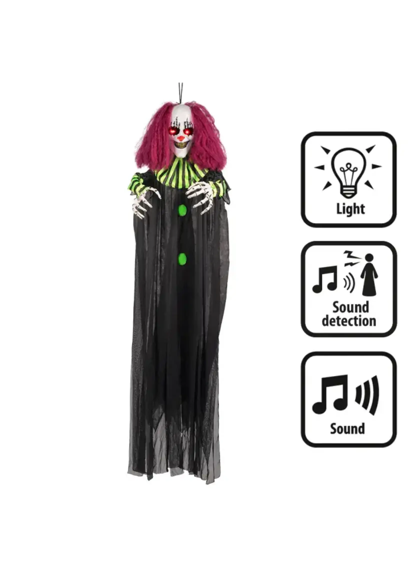 Feestkleding Breda Terror clown met enge geluiden en licht