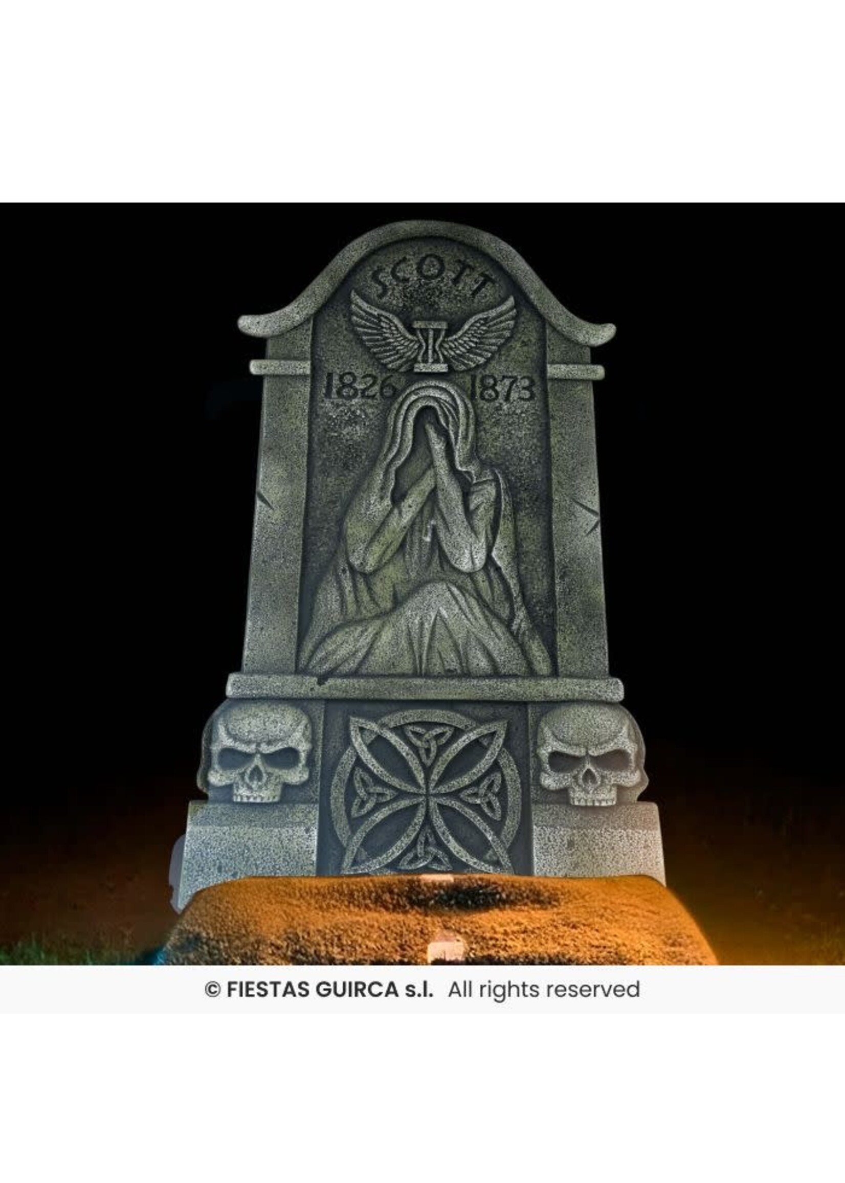 Fiestas Guirca Grafsteen met spook 90x48 cm