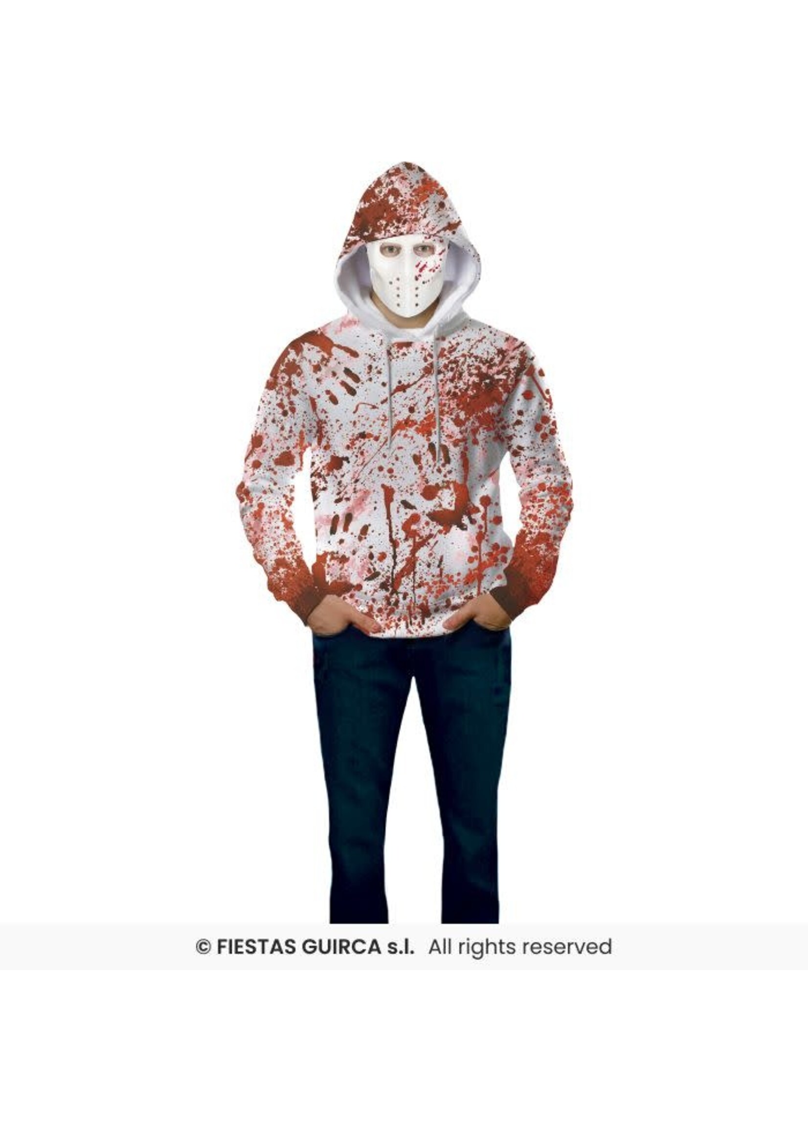 Fiestas Guirca Bloederige hoodie met masker