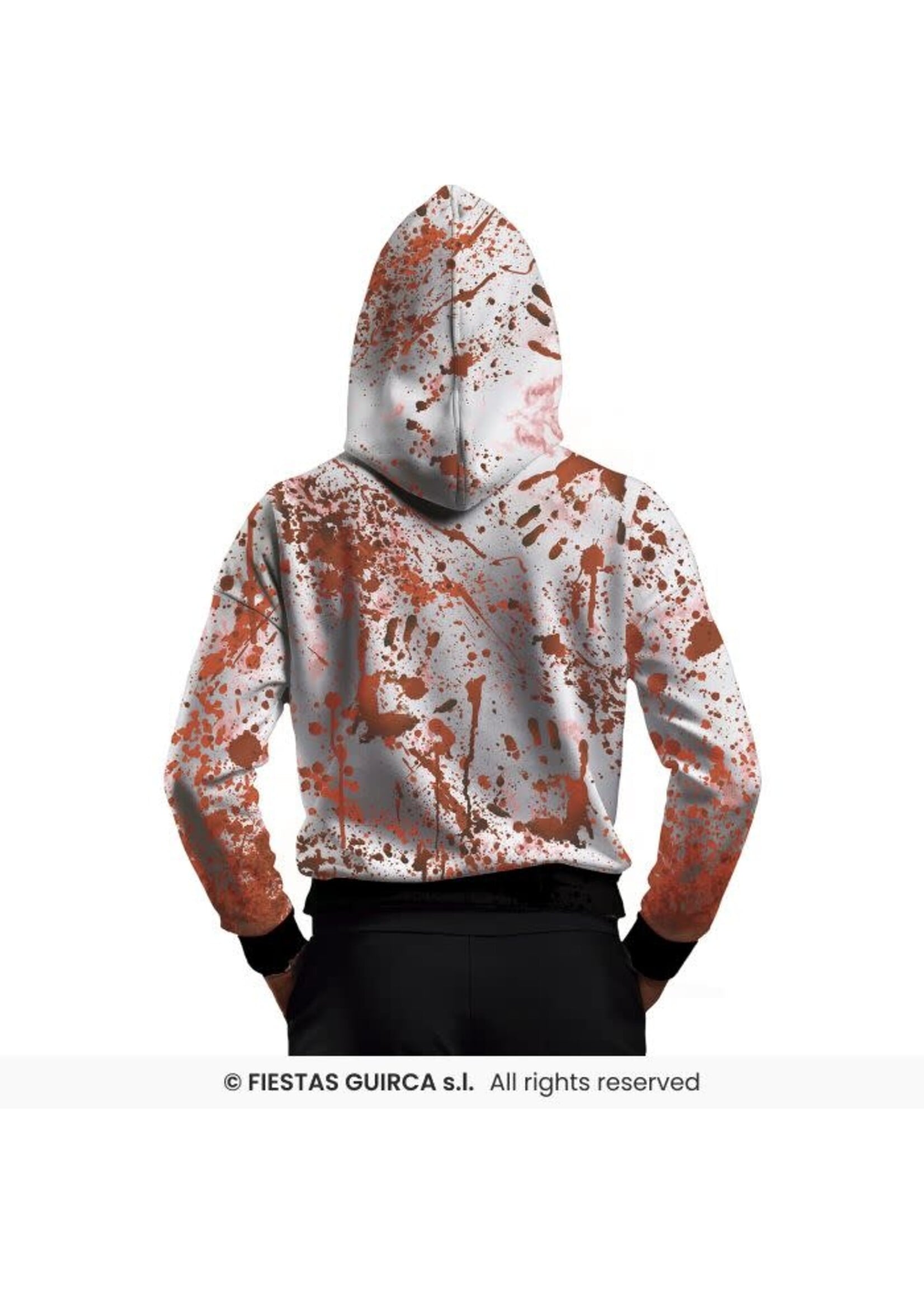 Fiestas Guirca Bloederige hoodie met masker