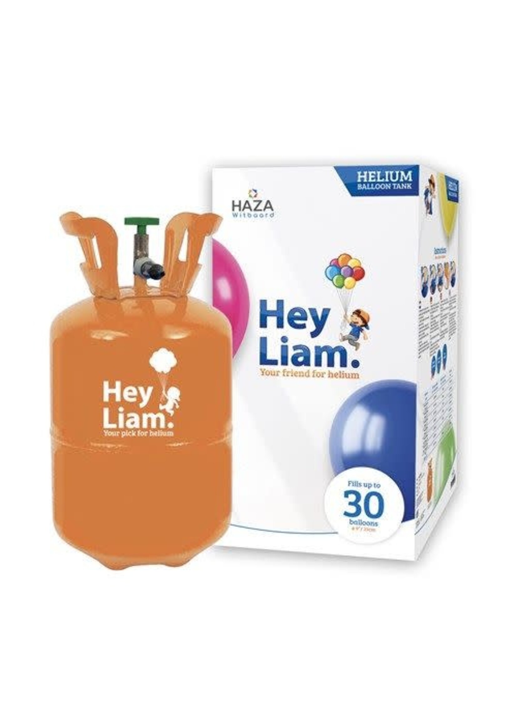 Feestkleding Breda Helium cilinder voor 30 ballonnen Hey Liam.