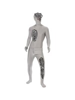 Feestkleding Breda Morphsuit grijze robot