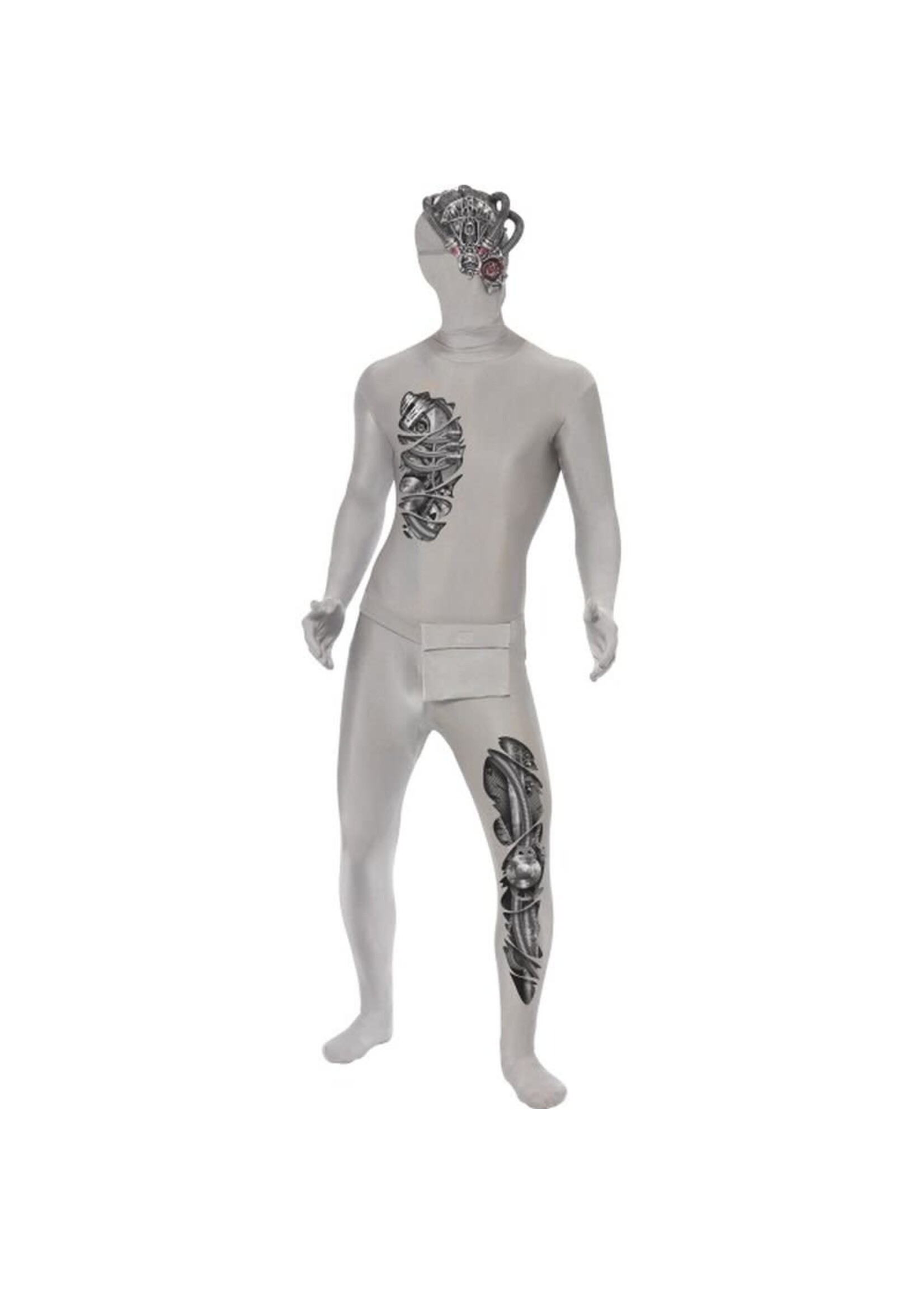 Feestkleding Breda Morphsuit grijze robot