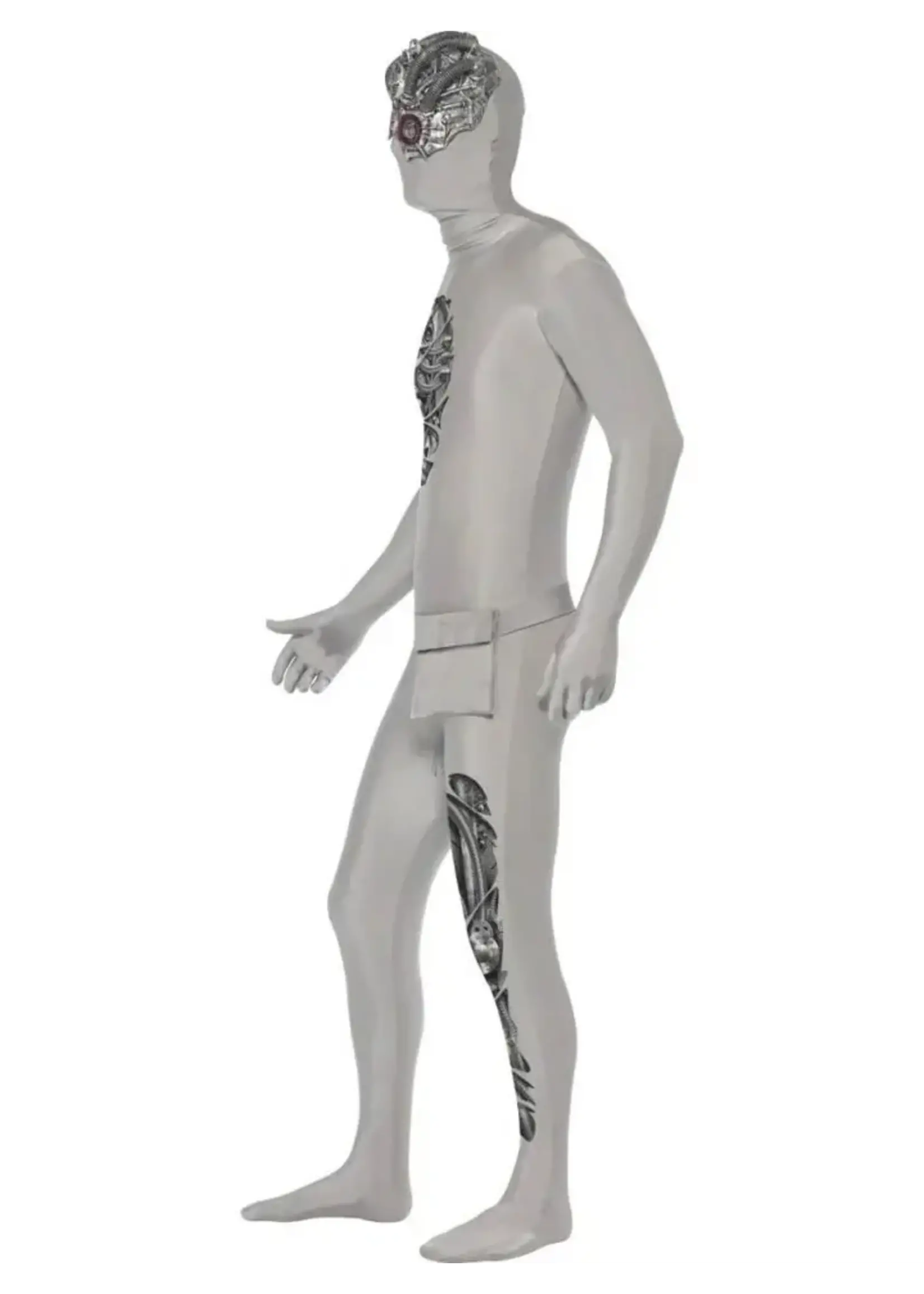 Feestkleding Breda Morphsuit grijze robot