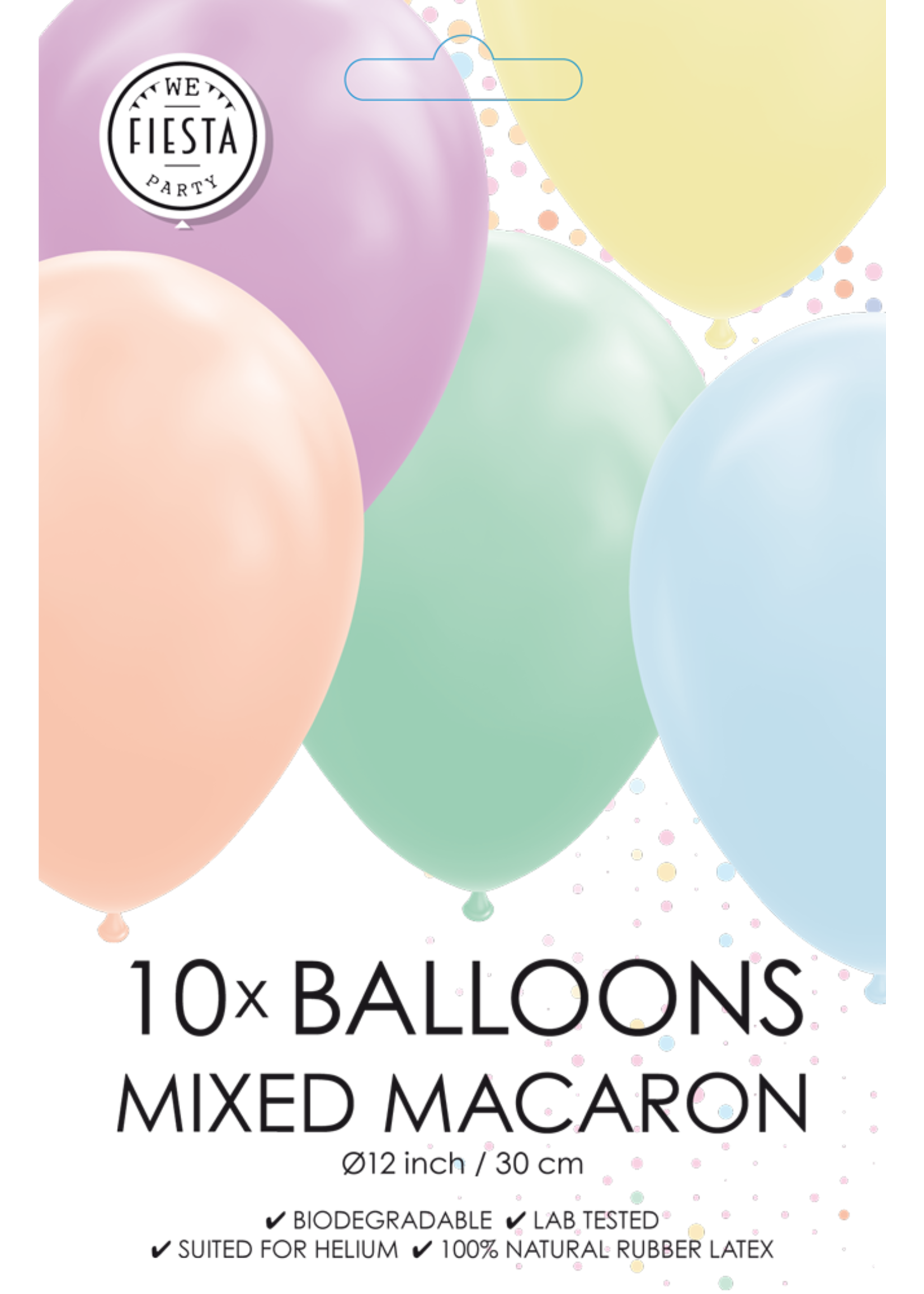 We Fiesta Party Ballonnen macarons gemengd 12inch